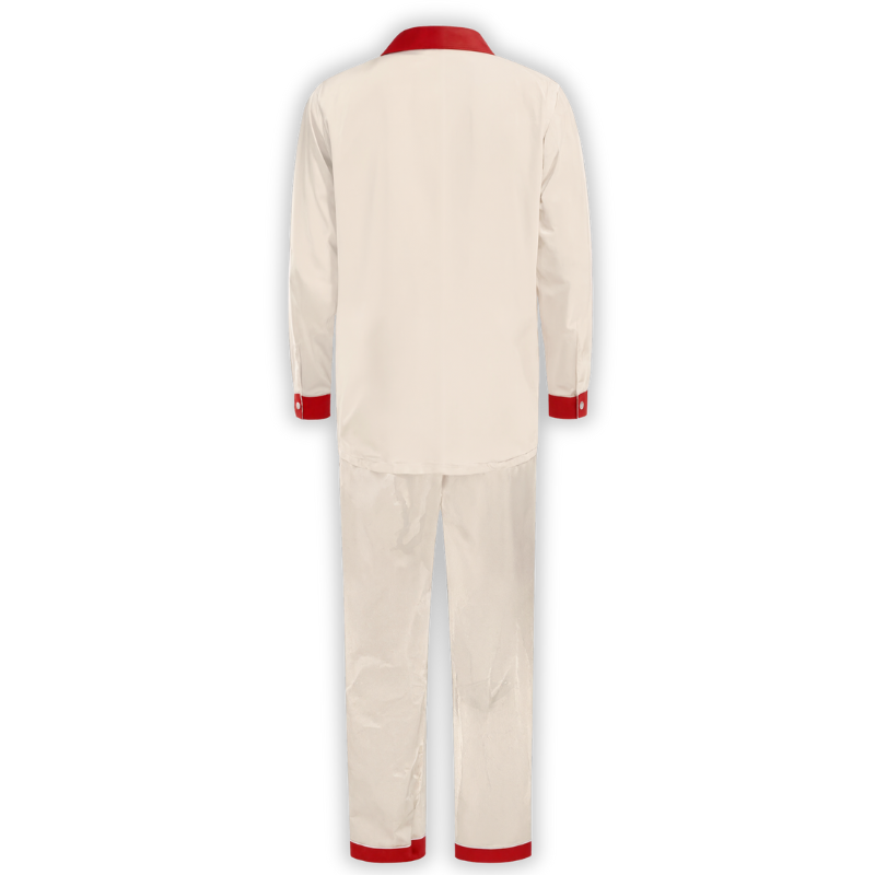 Festive Family Matching Pajama SetSatin Trimmed Button Down Pajama Set - Image 5