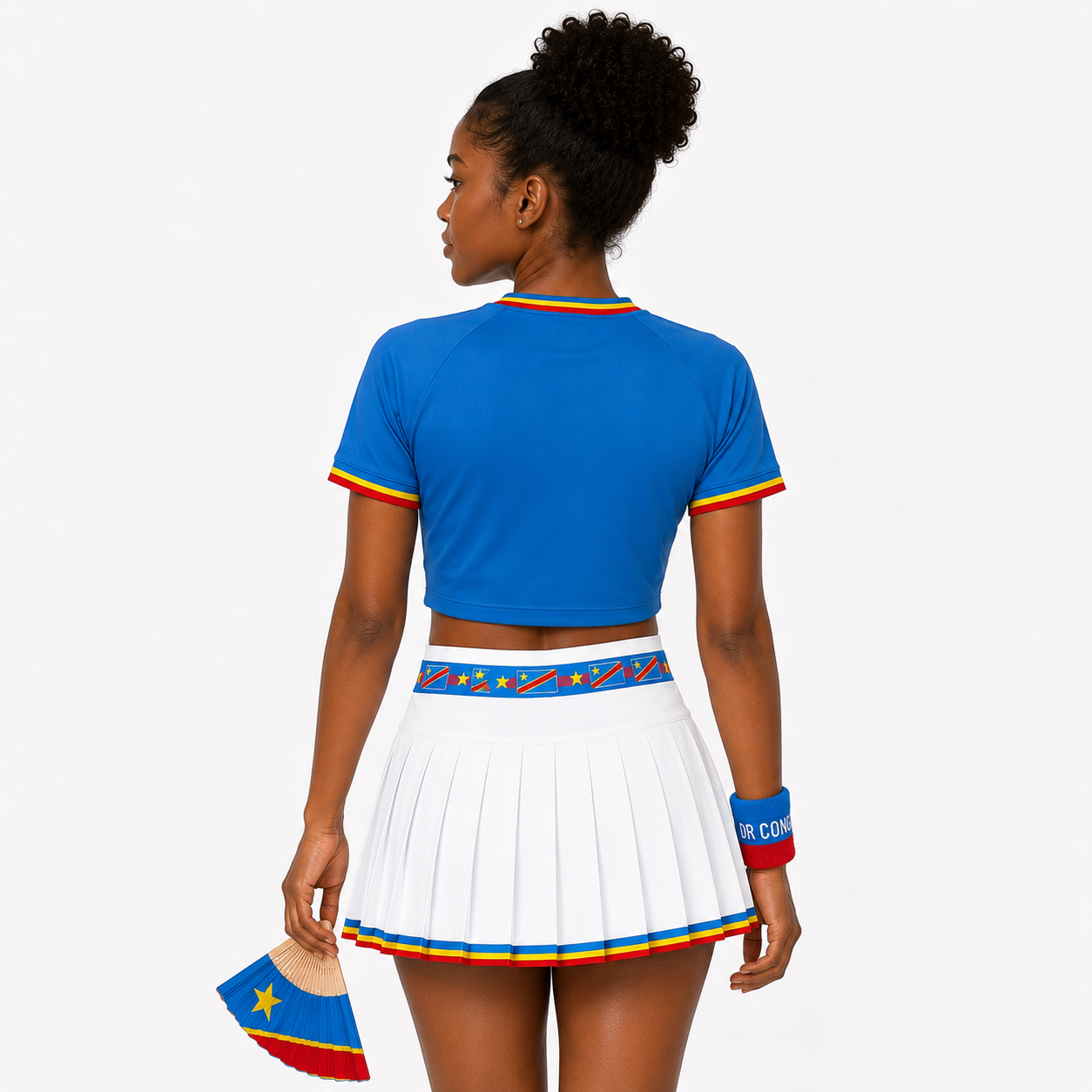 FIFA 2026 Democratic Republic Of The Congo Football Themed Two Piece Skirt Set For Women