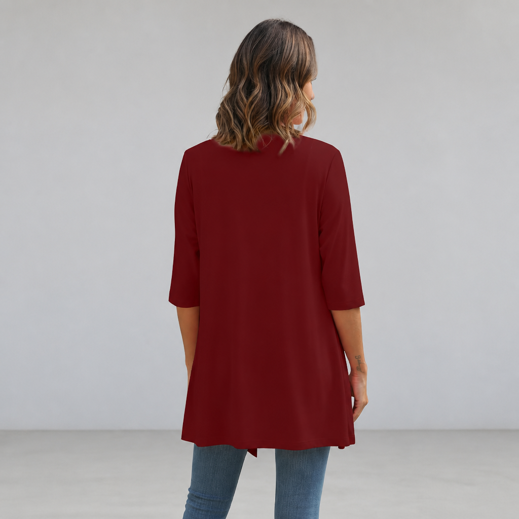 Summer Lightweight Longline Open Front Cardigan for Women