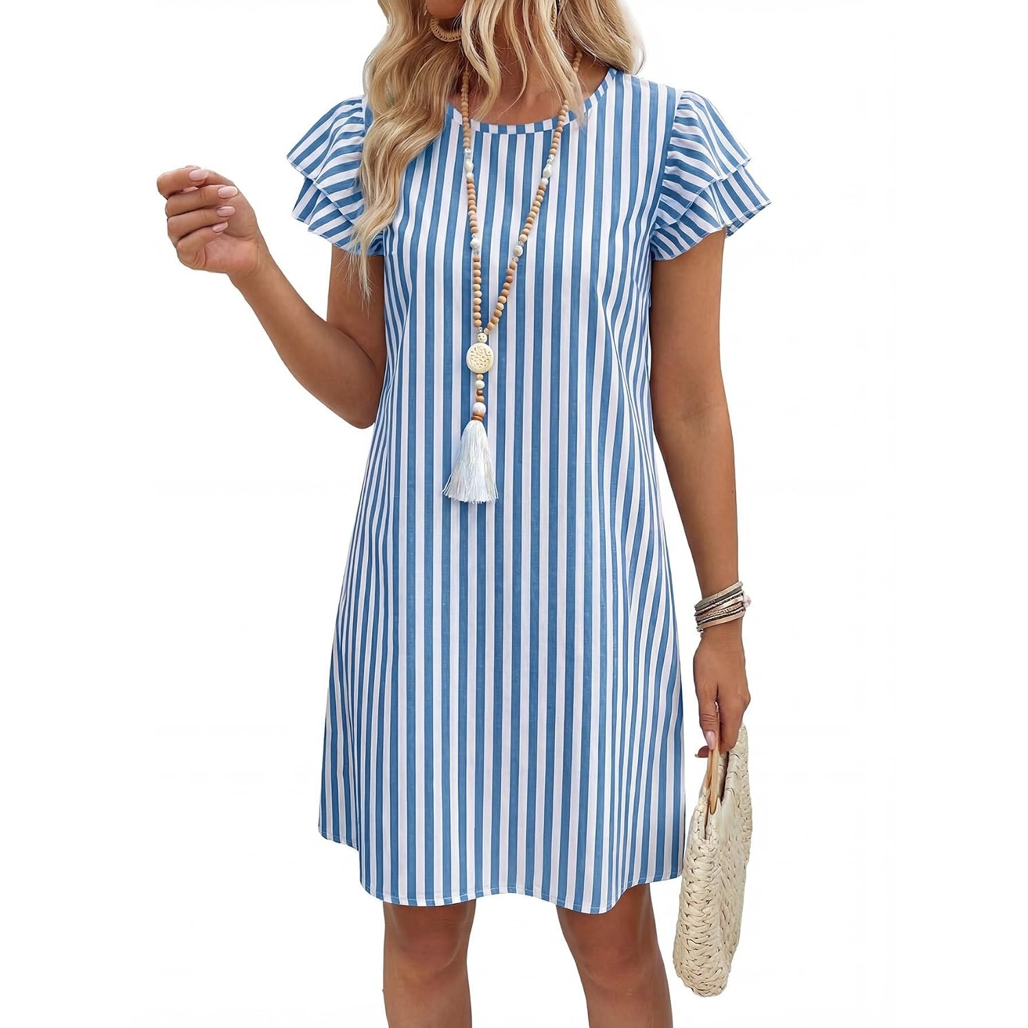 Ruffle Sleeve Loose Summer Swing Dress