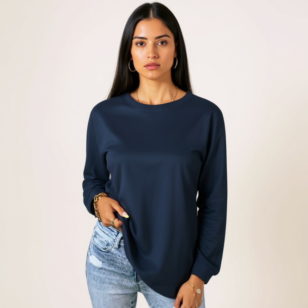 Women Casual Crew Neck Sweatshirt