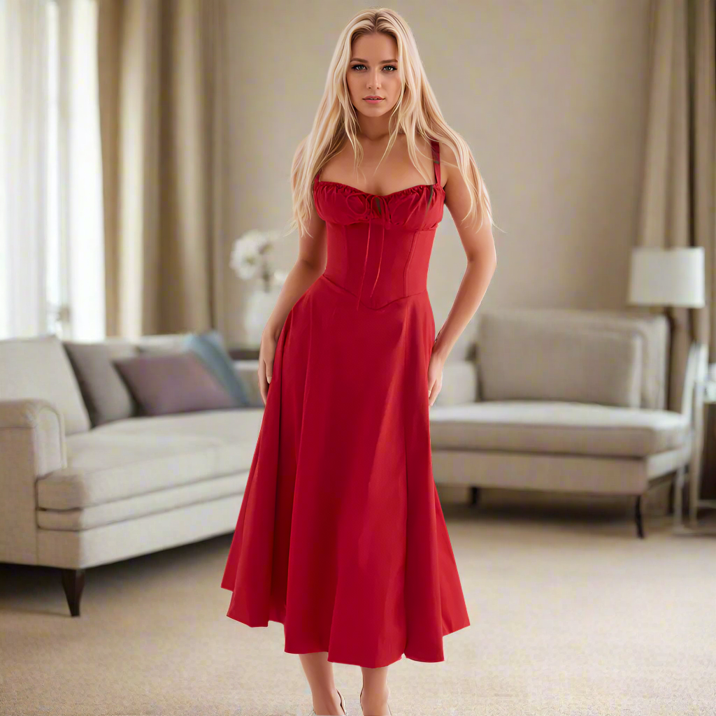 Riviera Satin Corset Dress