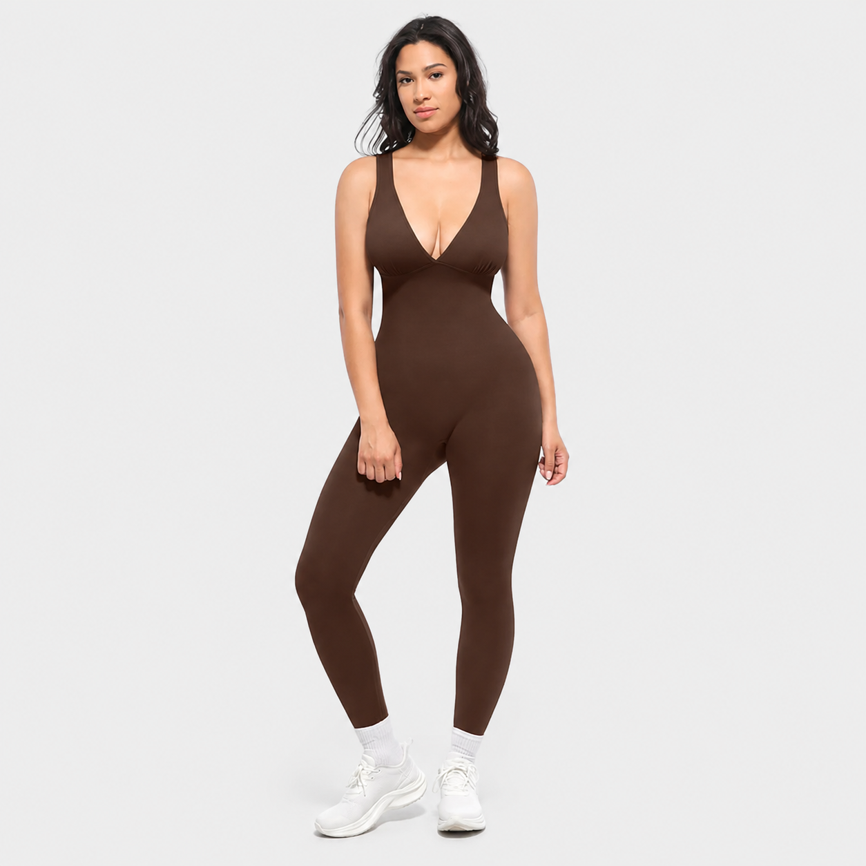 Deep V High Rise Shapewear Jumpsuit For Everyday Women