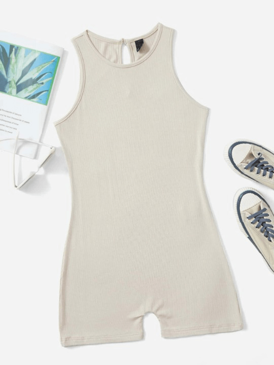 Solid Colored Romper-Comfy Jumpsuits