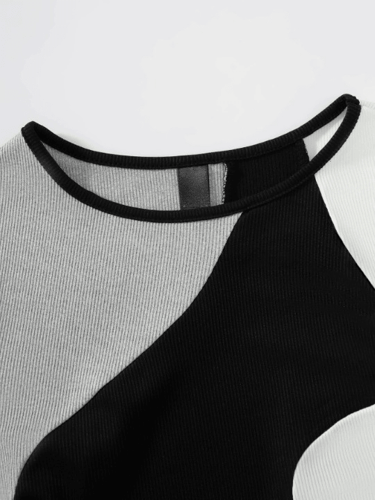 Long Sleeve Rib-knit Bodysuit-Comfy Jumpsuits