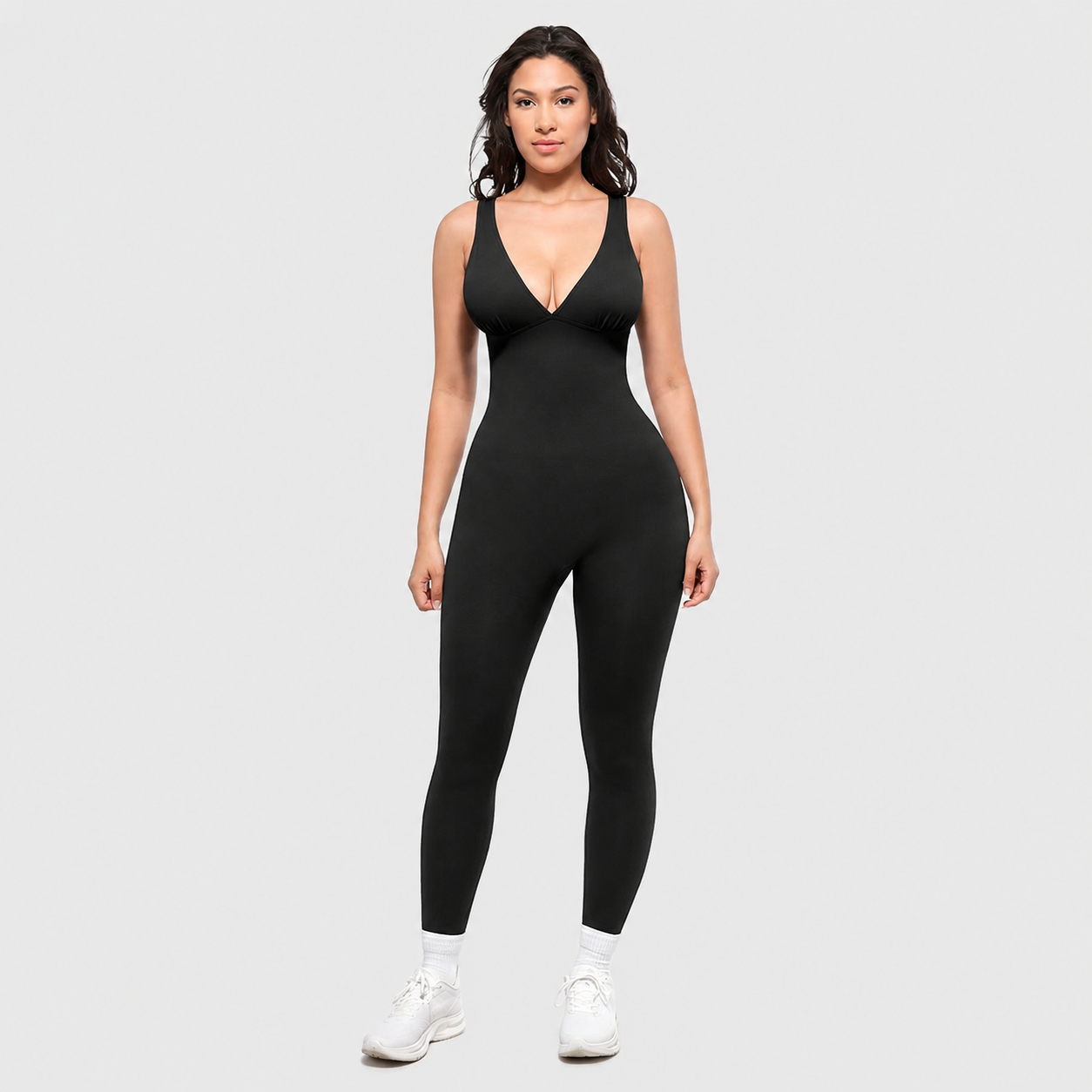 Deep V High Rise Shapewear Jumpsuit For Everyday Women