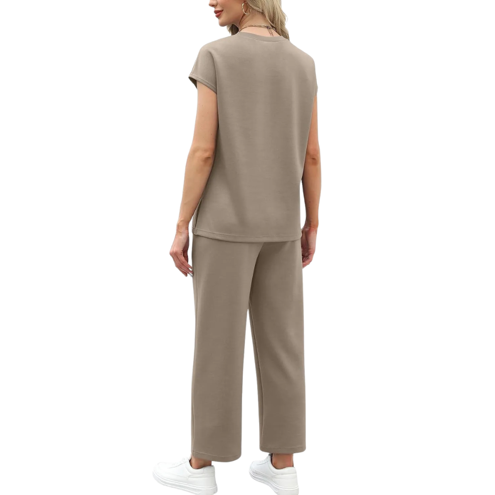 Womens Summer Spring Cap Sleeve Lounge Matching Sets