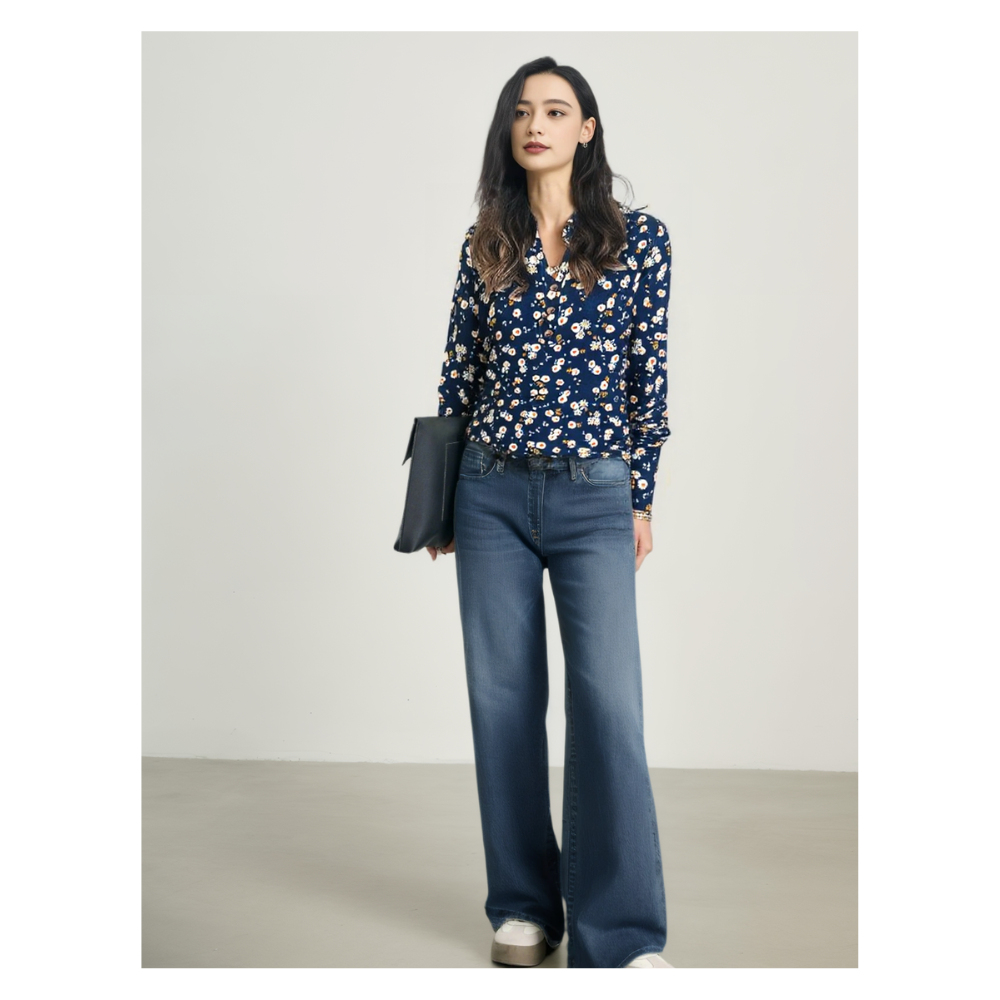 Women Long Sleeve Button Front Pullover Sweatshirt