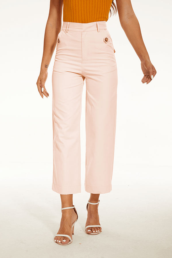 Stretch Twill Cropped Wide Leg Pant-Comfy Jumpsuits