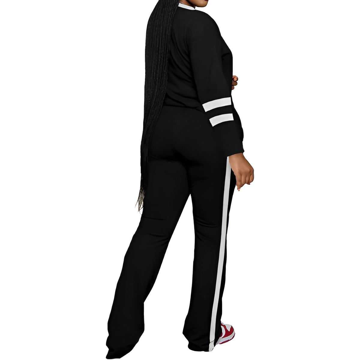 Two Piece Lounge Sets For Women With Long Sleeve Casual Top And Flare Pants