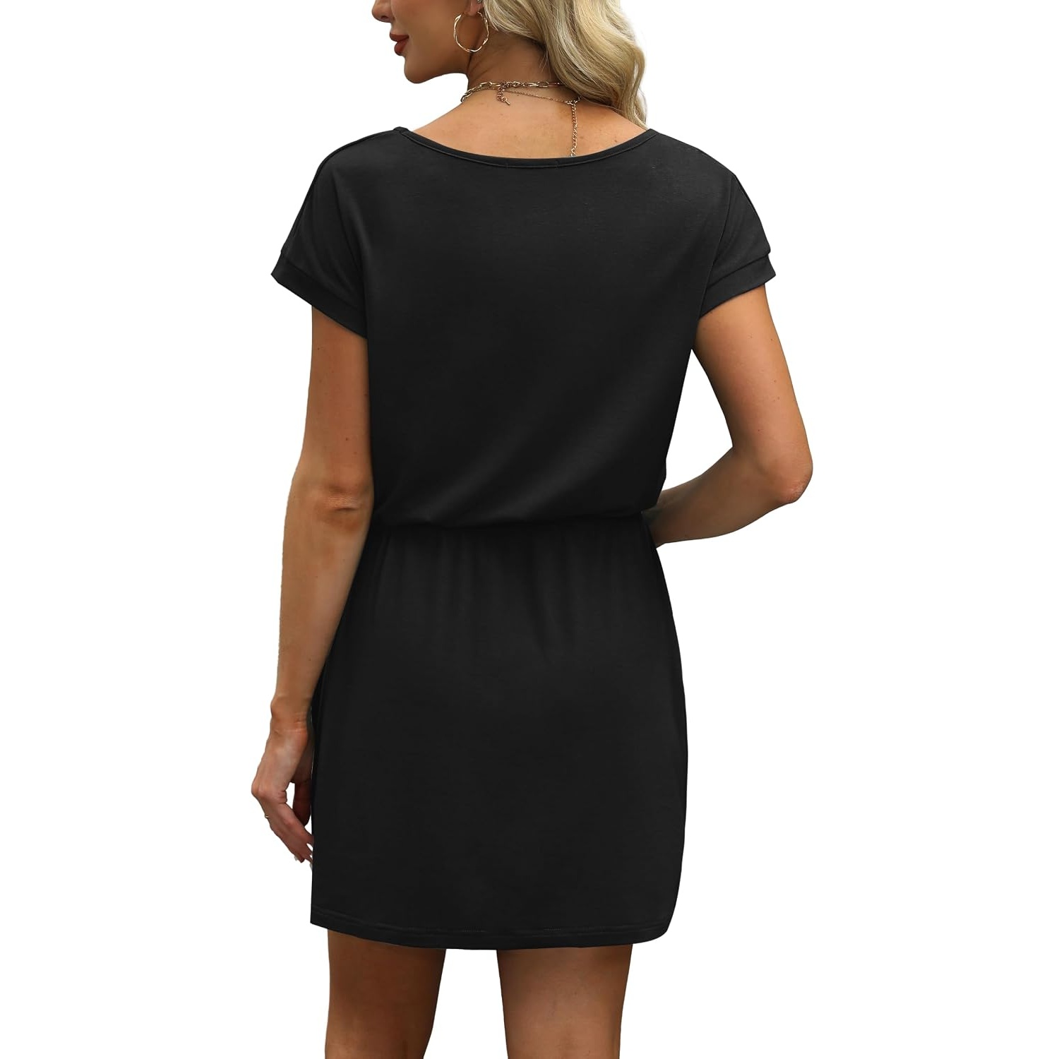 Casual Summer T Shirt Dress With Pockets For Women