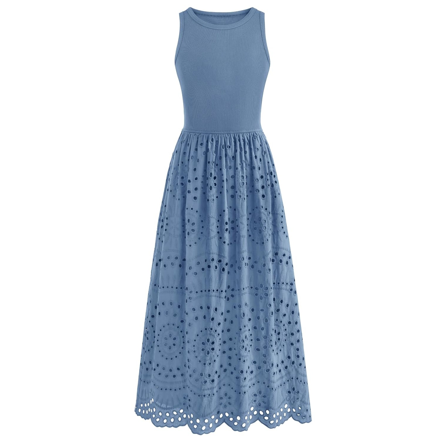 Casual Sleeveless Maxi Dress With Pockets