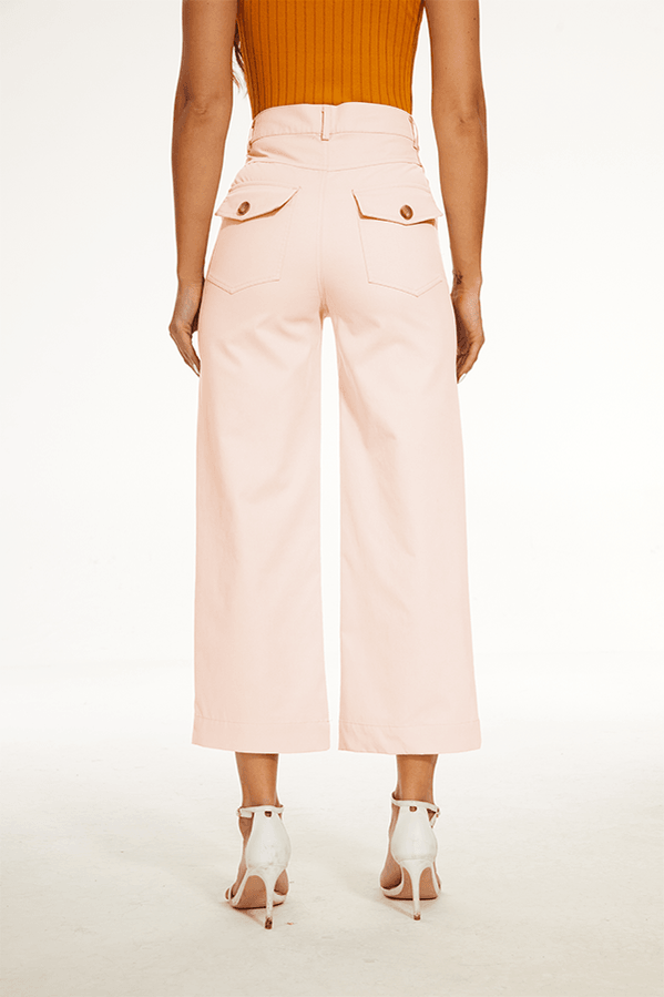 Stretch Twill Cropped Wide Leg Pant-Comfy Jumpsuits