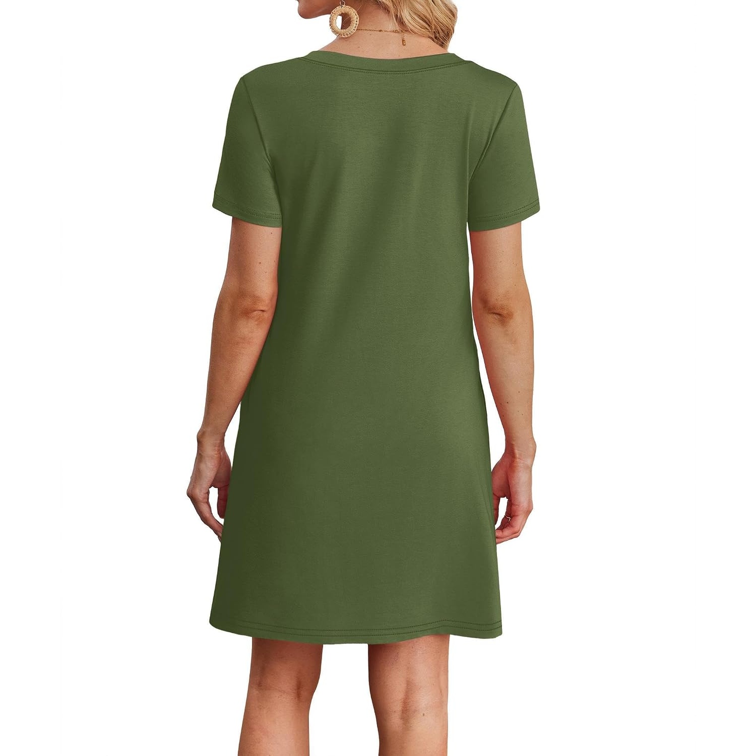 Boho Summer Loose T Shirt Dress With Pockets