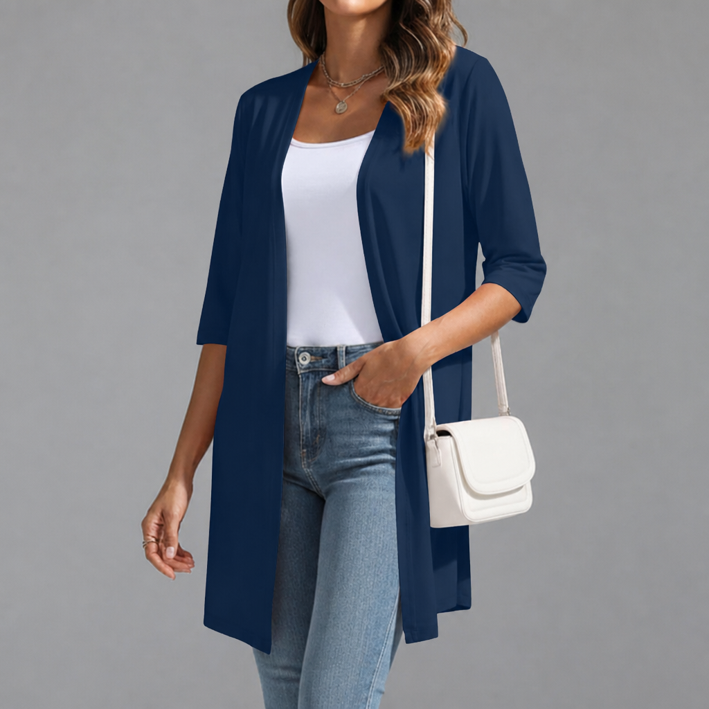 Summer Lightweight Longline Open Front Cardigan for Women