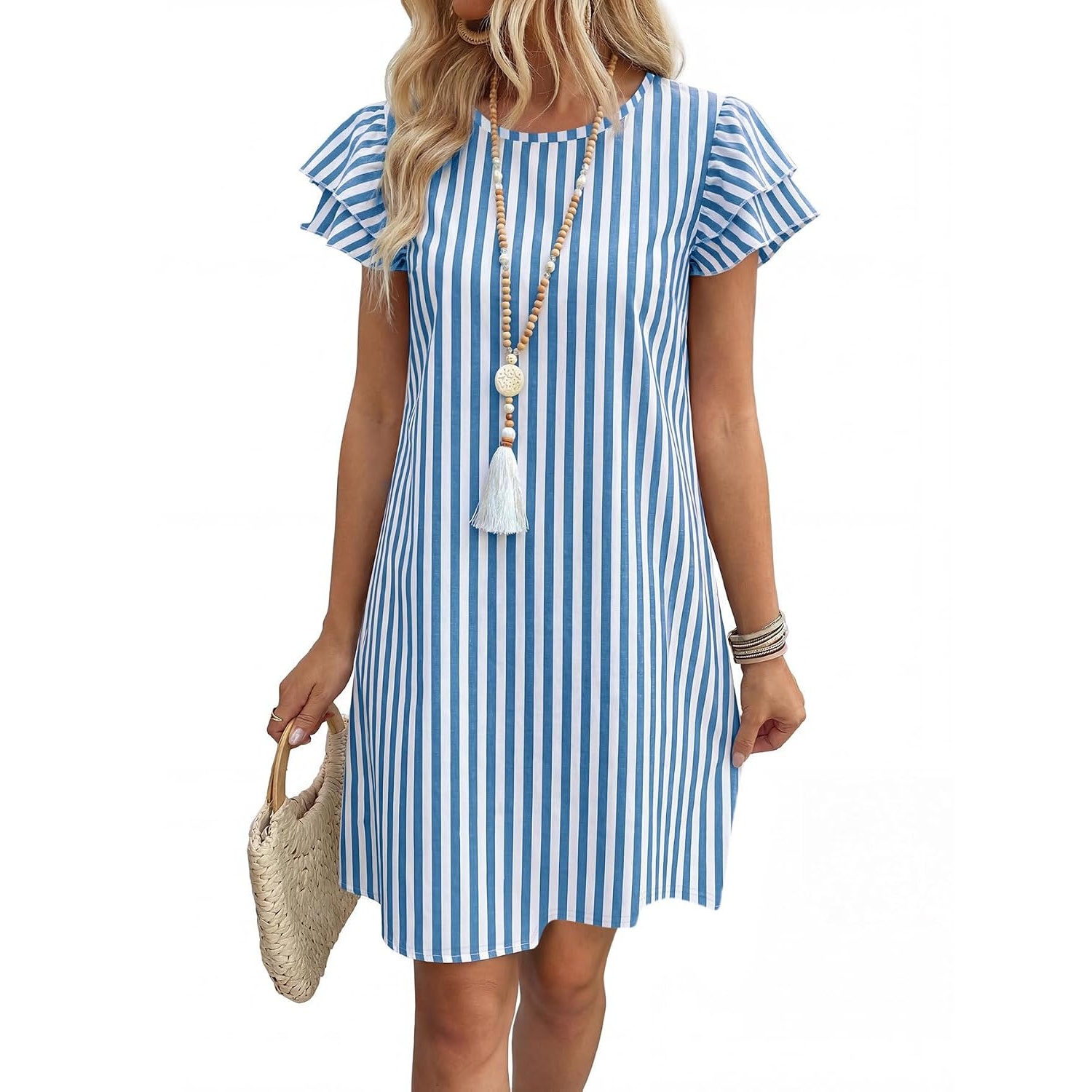 Ruffle Sleeve Loose Summer Swing Dress