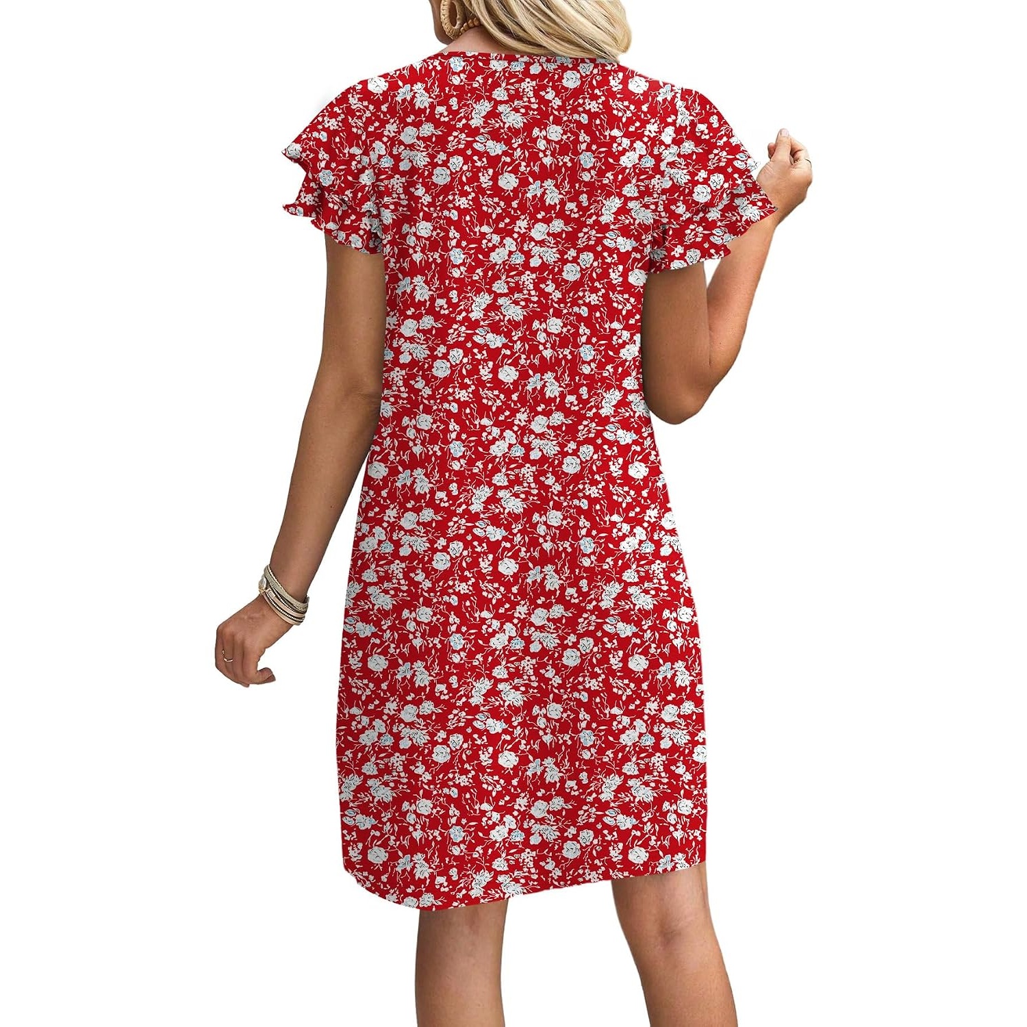 Ruffle Sleeve Loose Summer Swing Dress