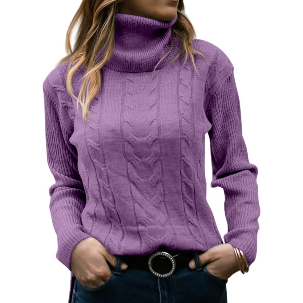 Long Sleeve Cable Knit Sweater