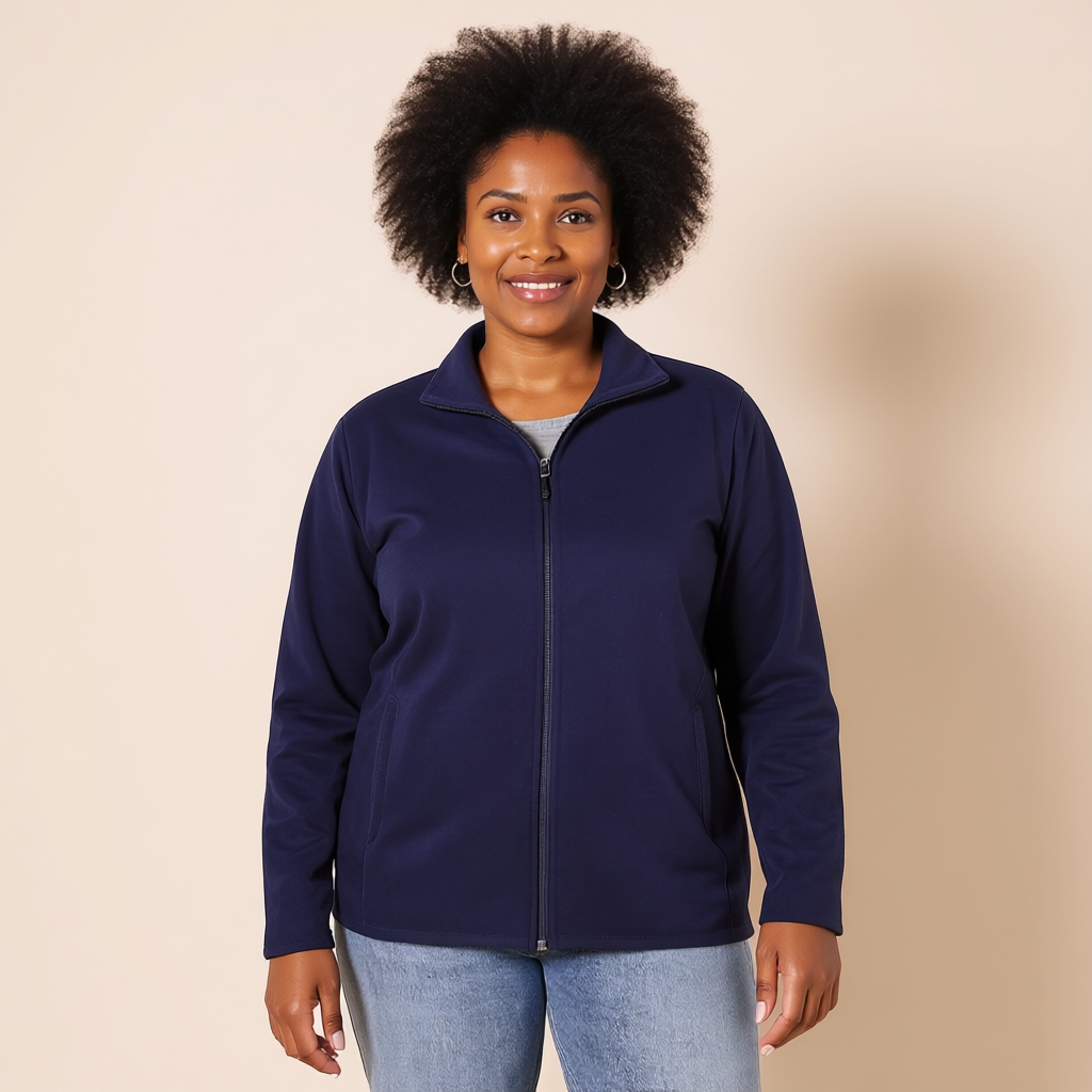 Classic Fit Full Zip Polar Fleece Jacket For Women