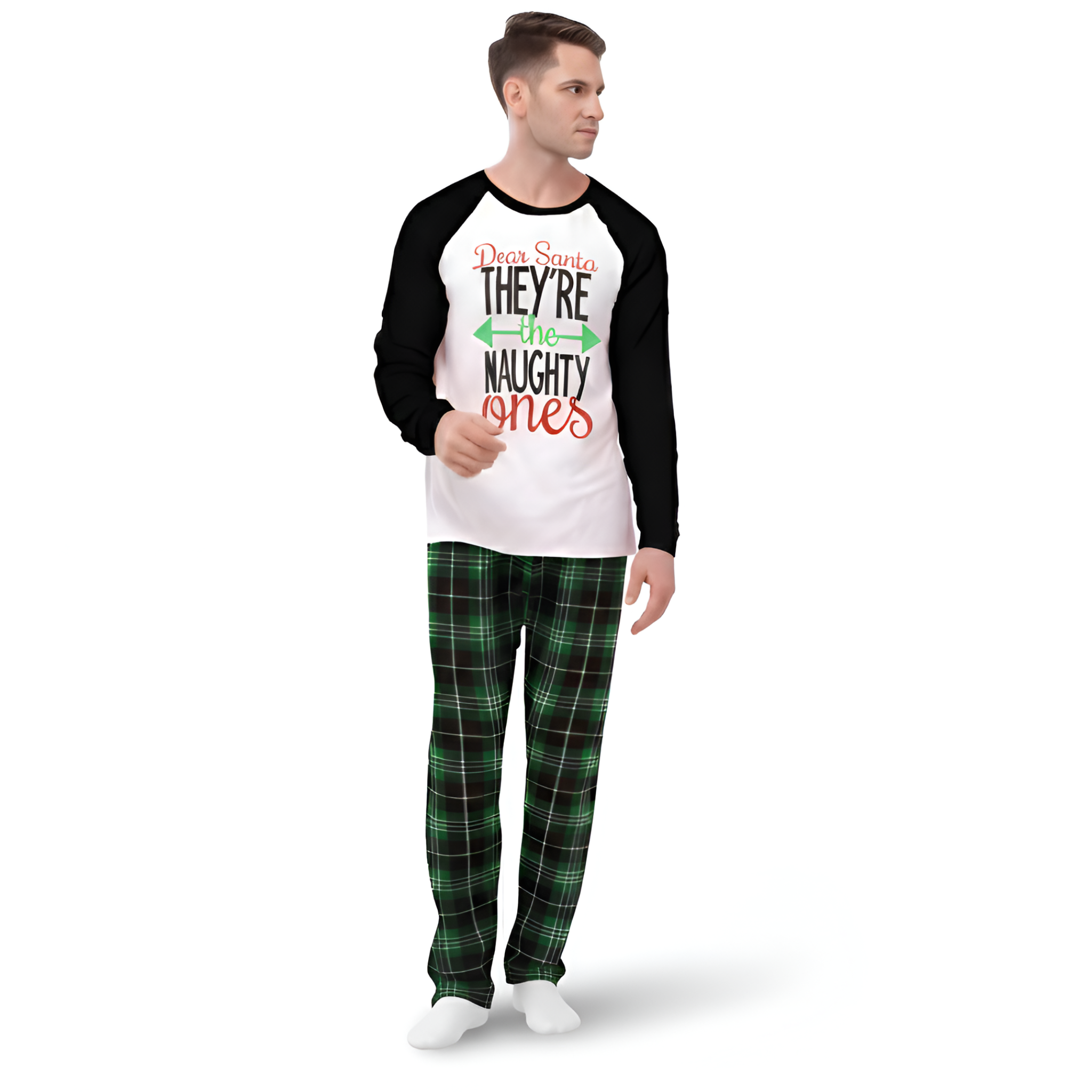 All Over Print Christmas Letter Design Family PajamasAll Over Print Christmas Letter Design Family Pajamas - Image 3