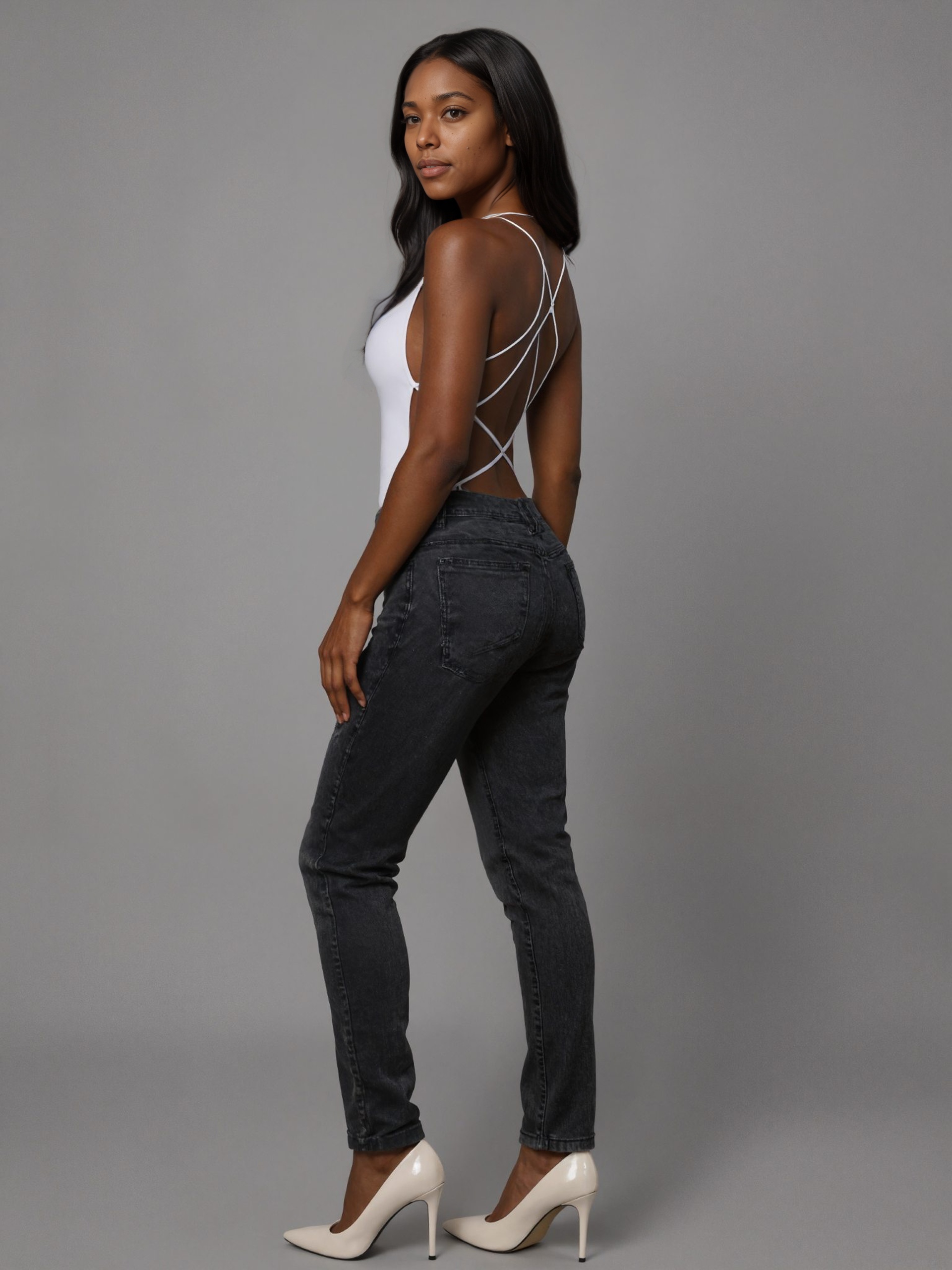 Backless Strappy Stretch Fit Bodysuit