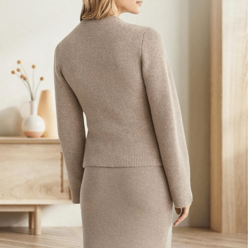 Cashmere Long Button Cardigan