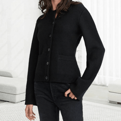 Cashmere Long Button Cardigan