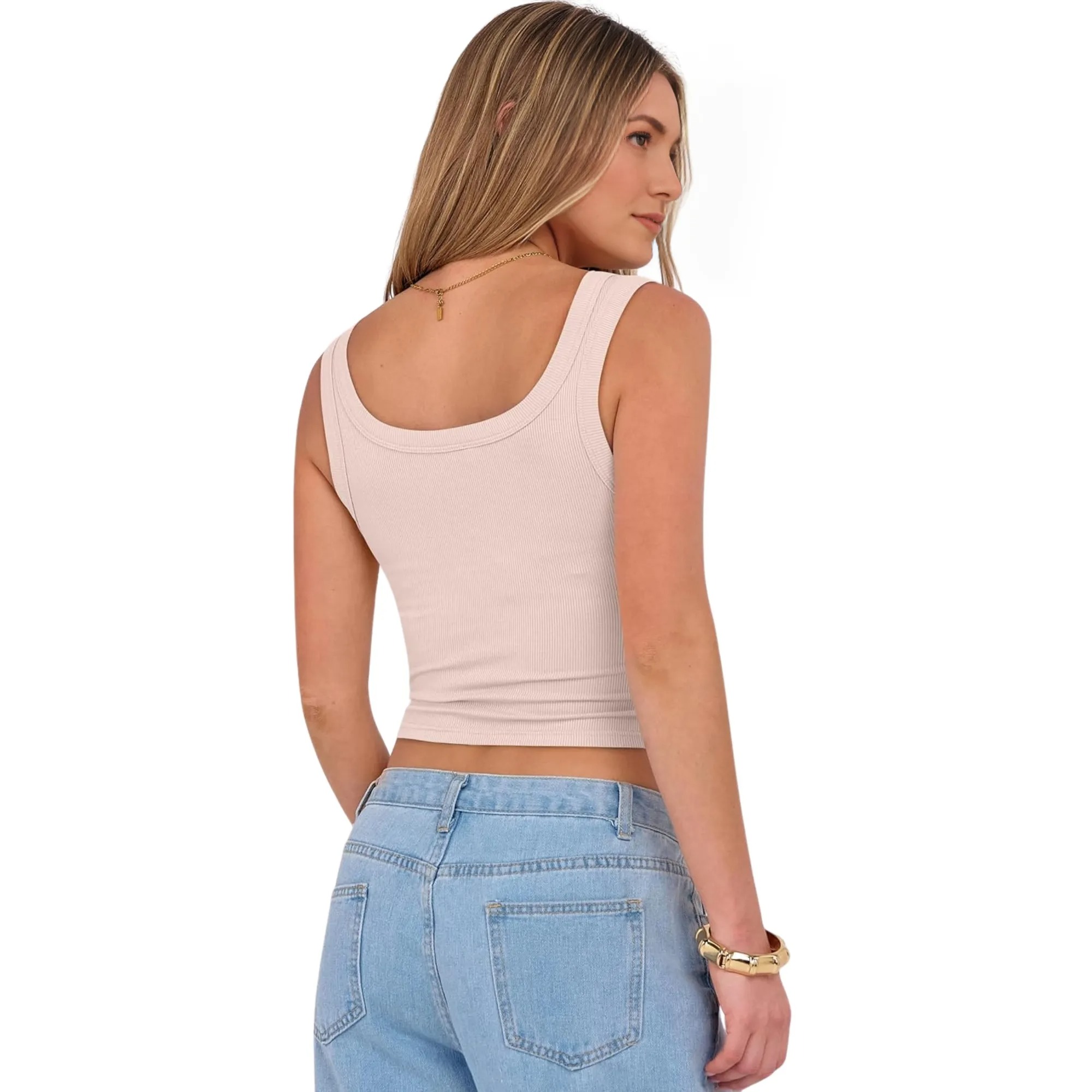 Casual Crop Tank Tops For Women Basic Outfit
