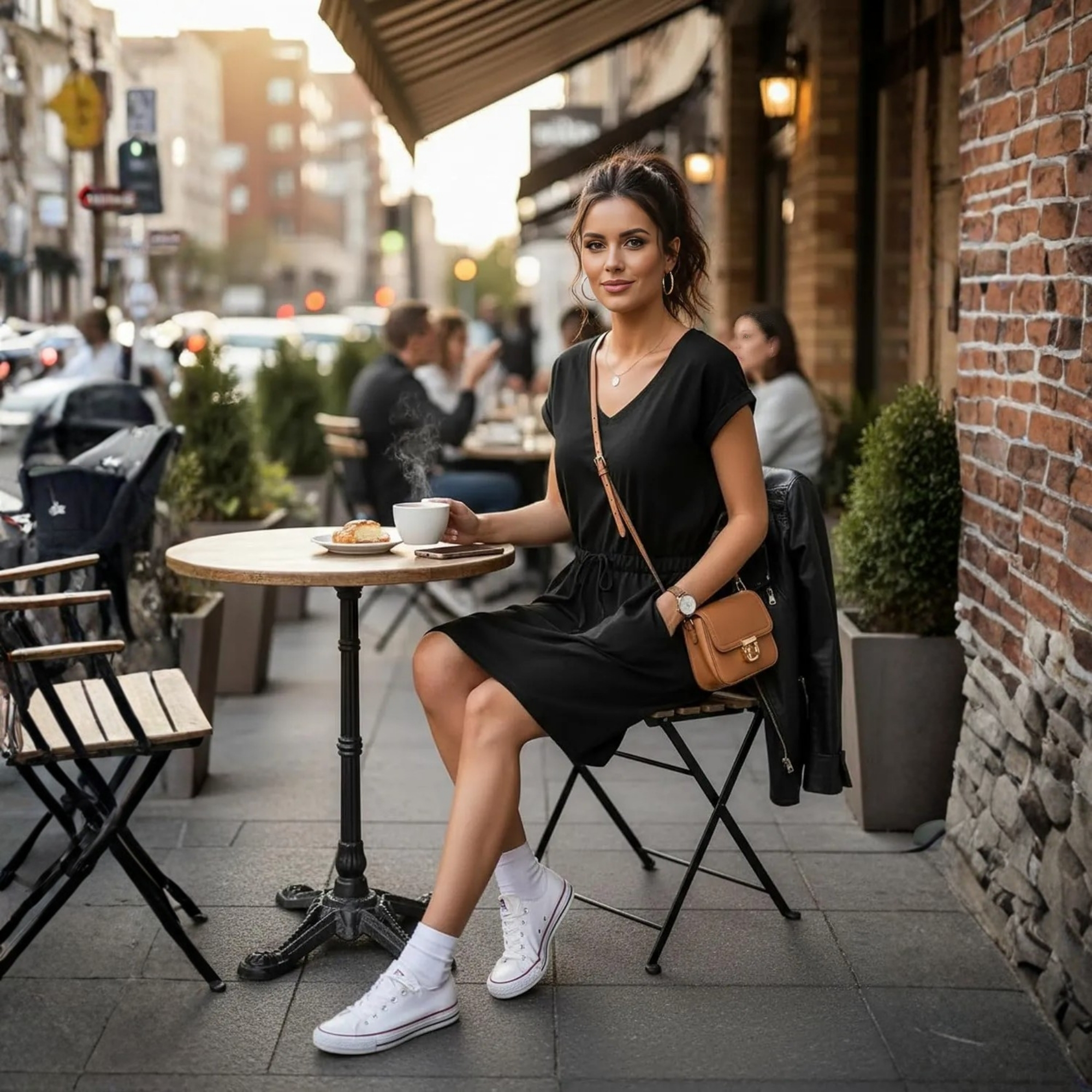 Casual Lantern Sleeve Mini Dress For Women