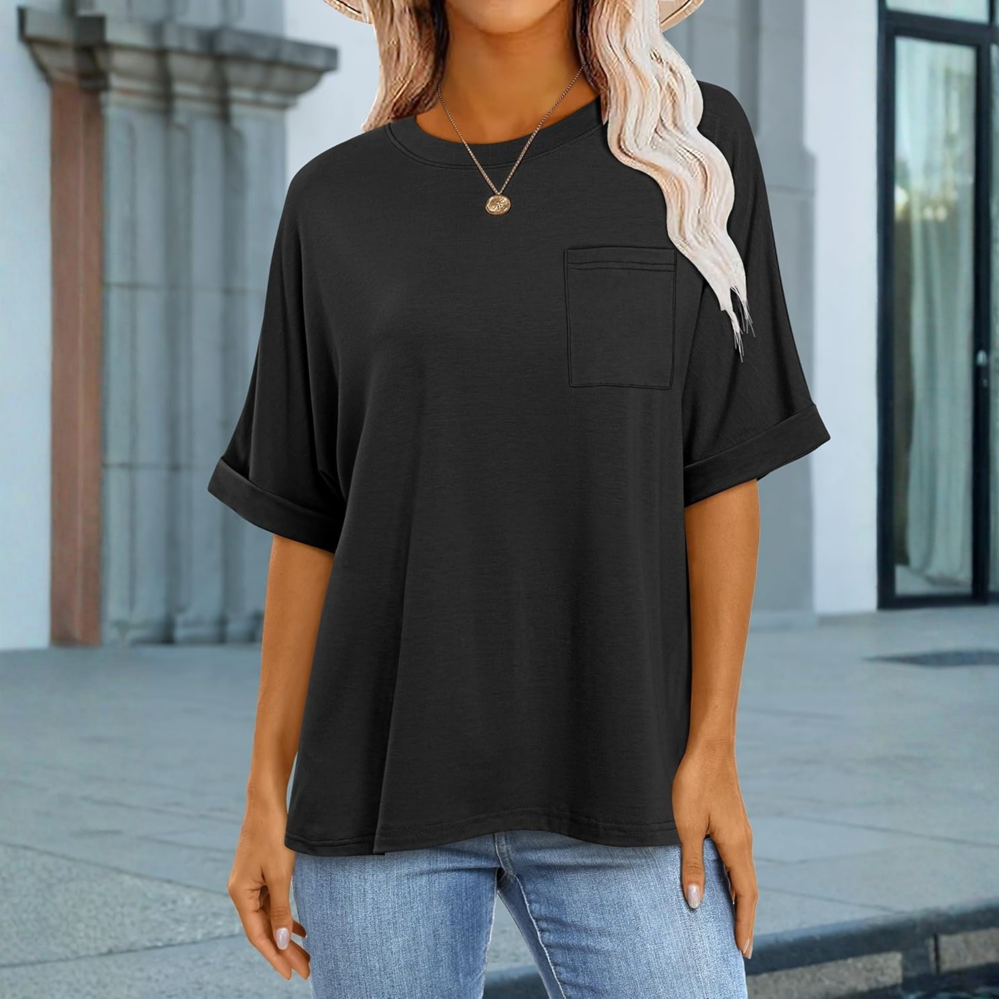 Casual Oversized Loose Summer Short Sleeve Shirt For Women