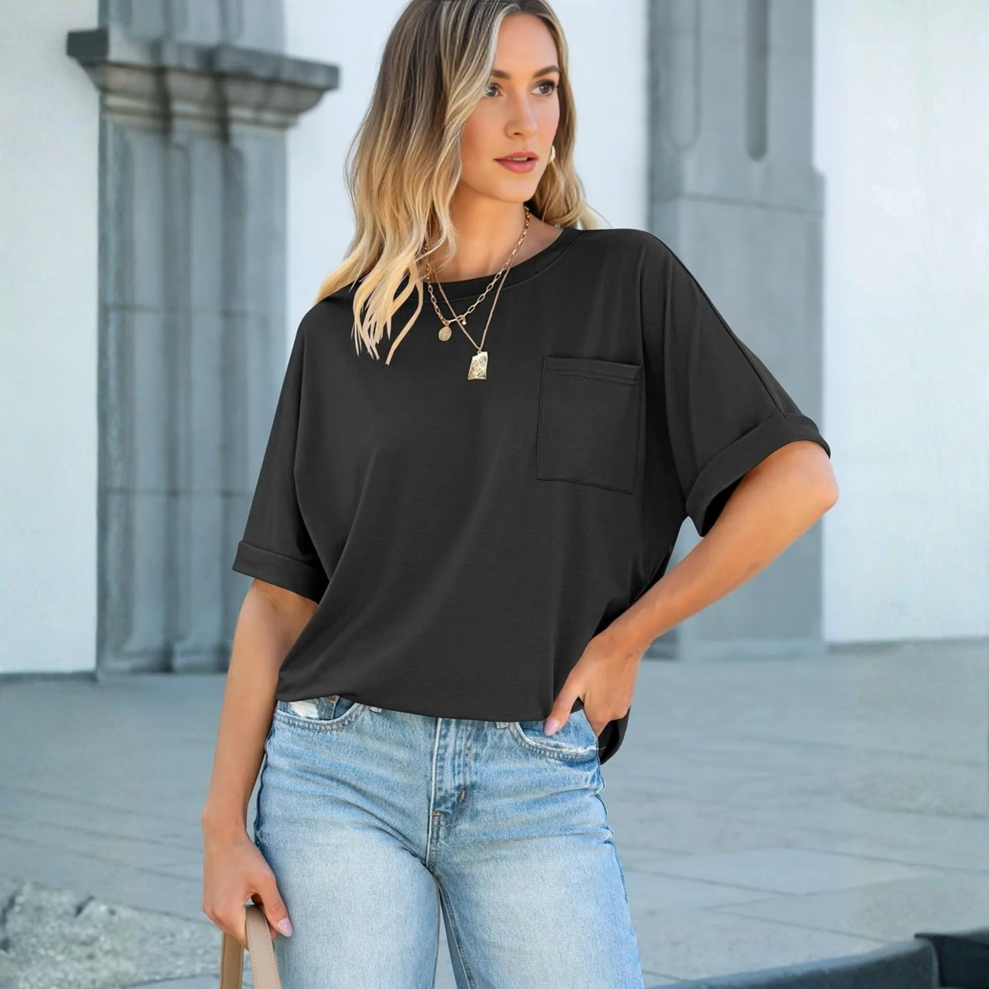 Casual Oversized Loose Summer Short Sleeve Shirt For Women