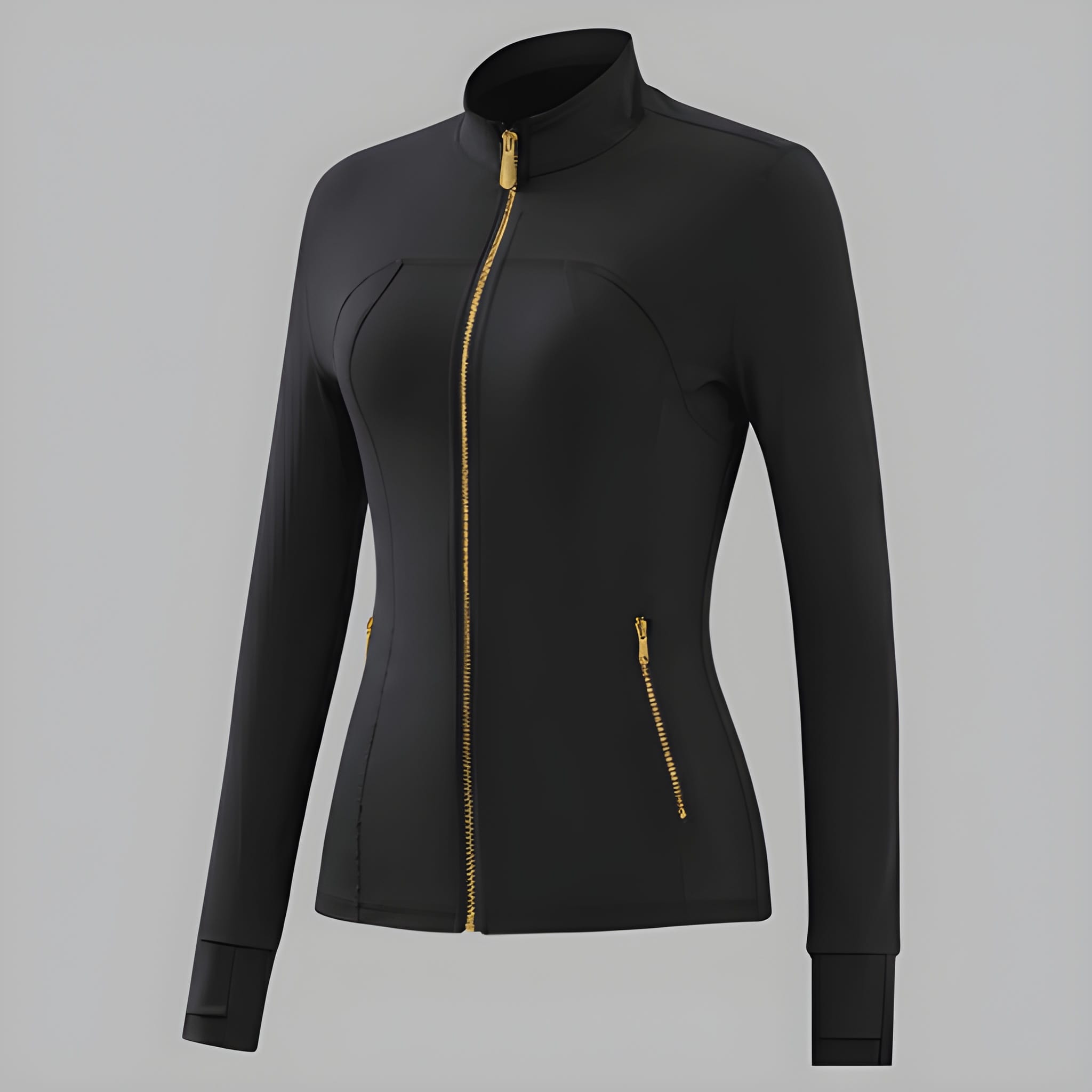 Casual Soft Brushed Jacket And Compression Yoga Pants Set For Women 