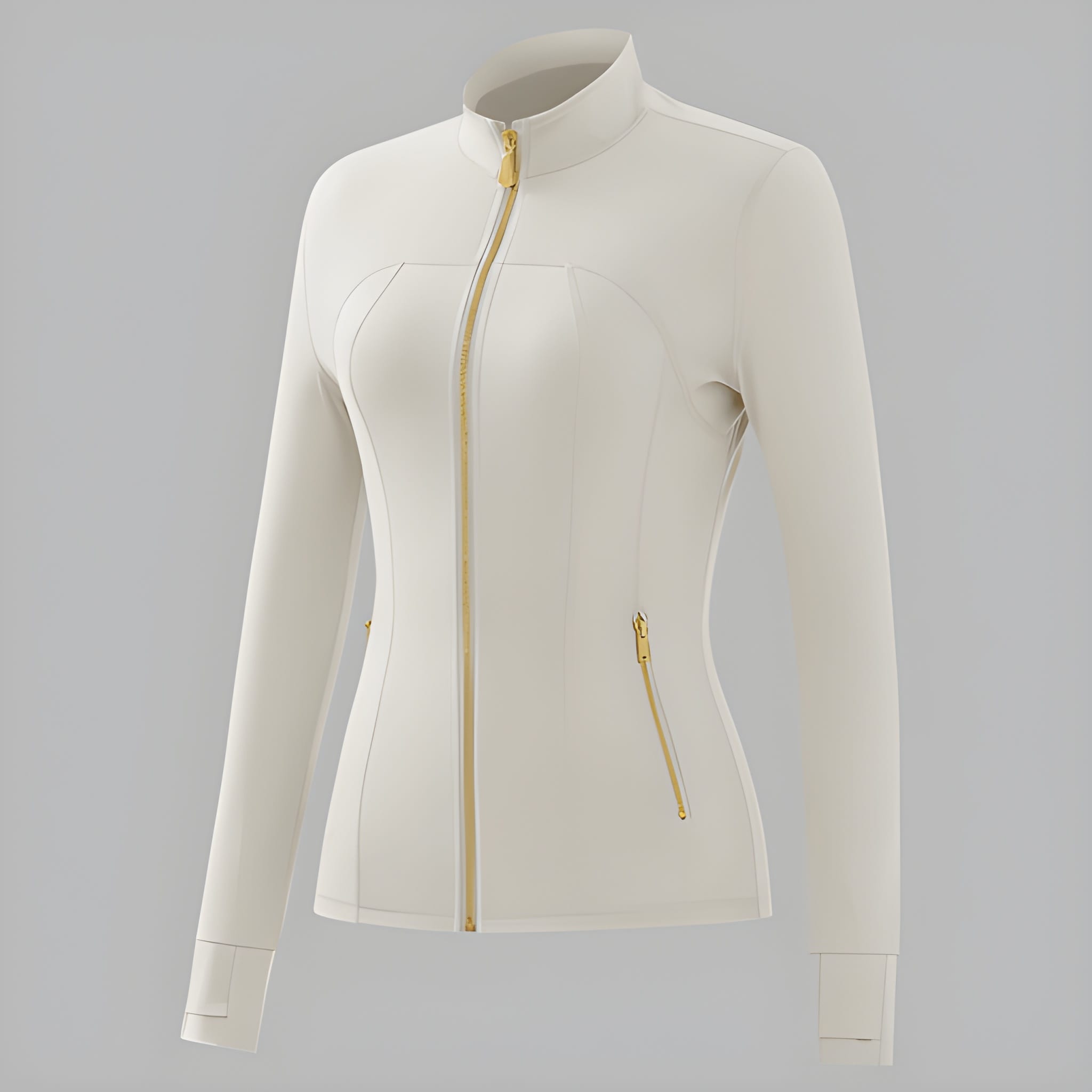 Casual Soft Brushed Jacket And Compression Yoga Pants Set For Women 