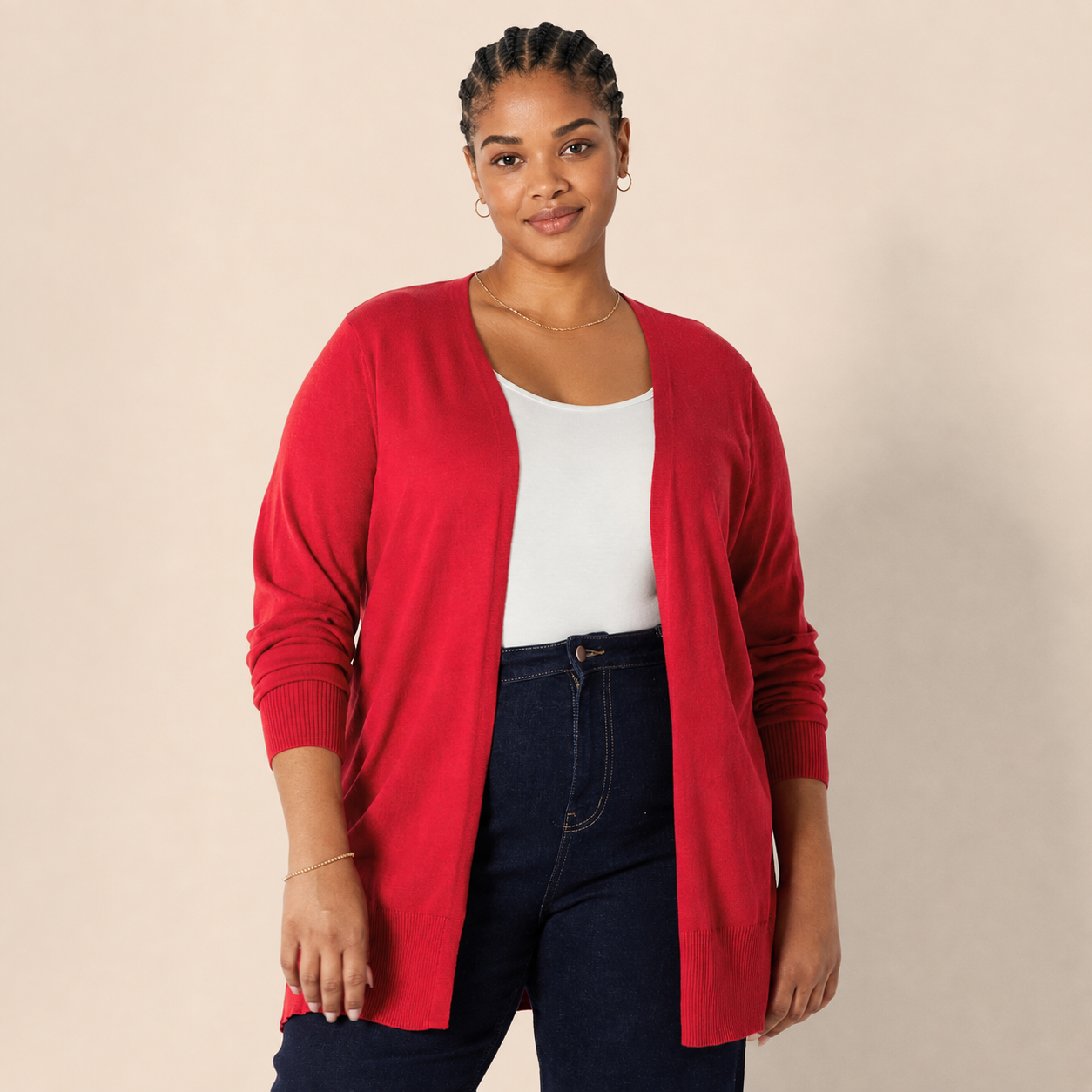 Lightweight Long Sleeve Open Front Sweater Cardigan for Women