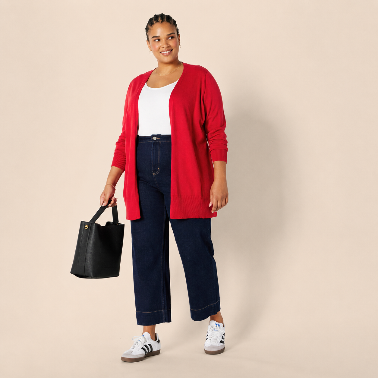 Lightweight Long Sleeve Open Front Sweater Cardigan for Women