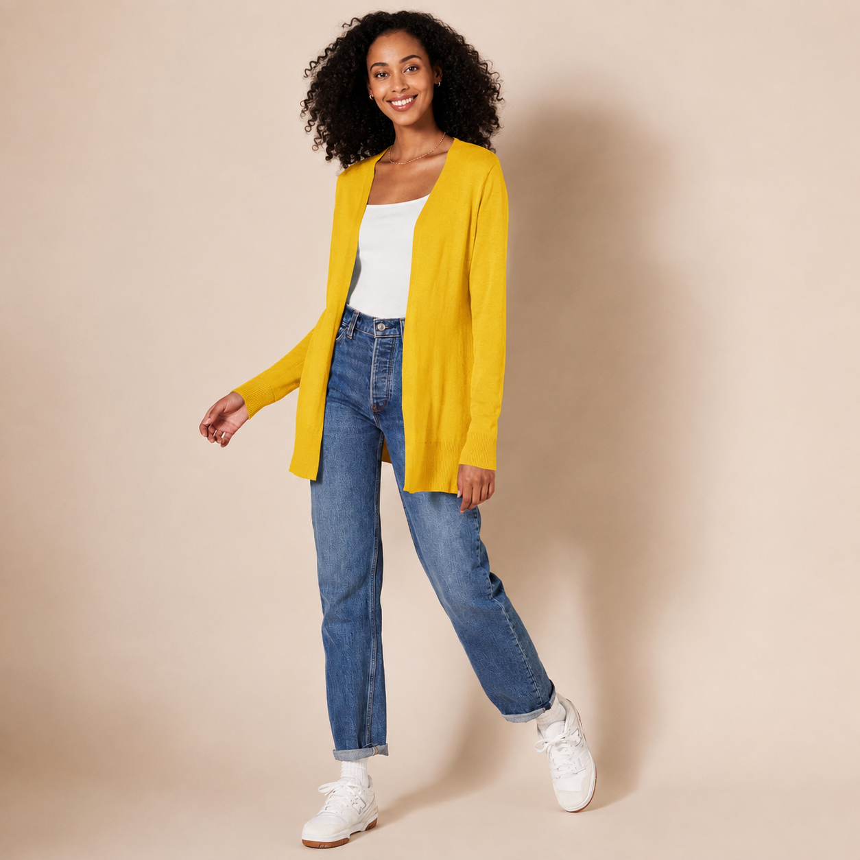 Lightweight Long Sleeve Open Front Sweater Cardigan for Women