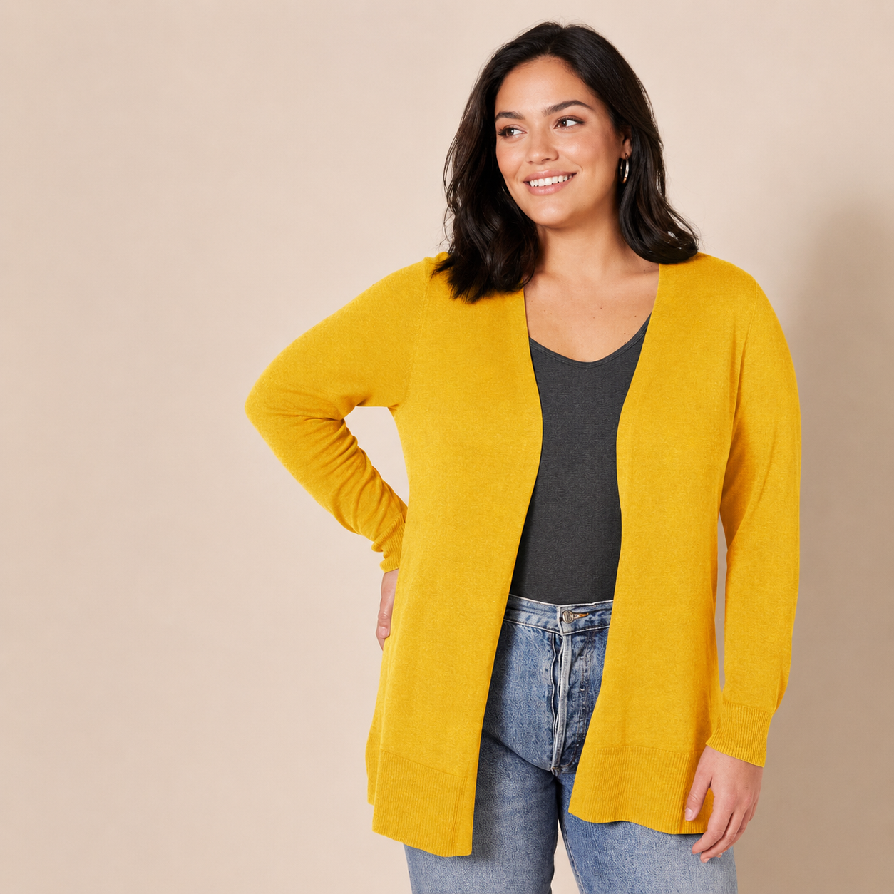 Lightweight Long Sleeve Open Front Sweater Cardigan for Women