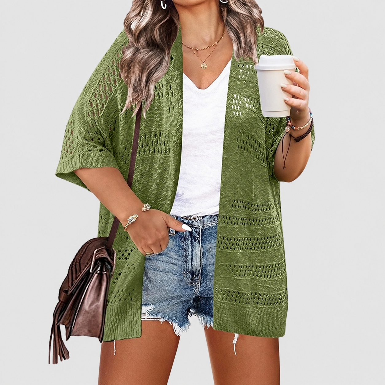 Summer Lightweight Crochet Cardigan For Women