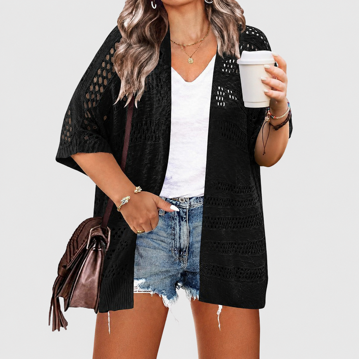 Summer Lightweight Crochet Cardigan For Women