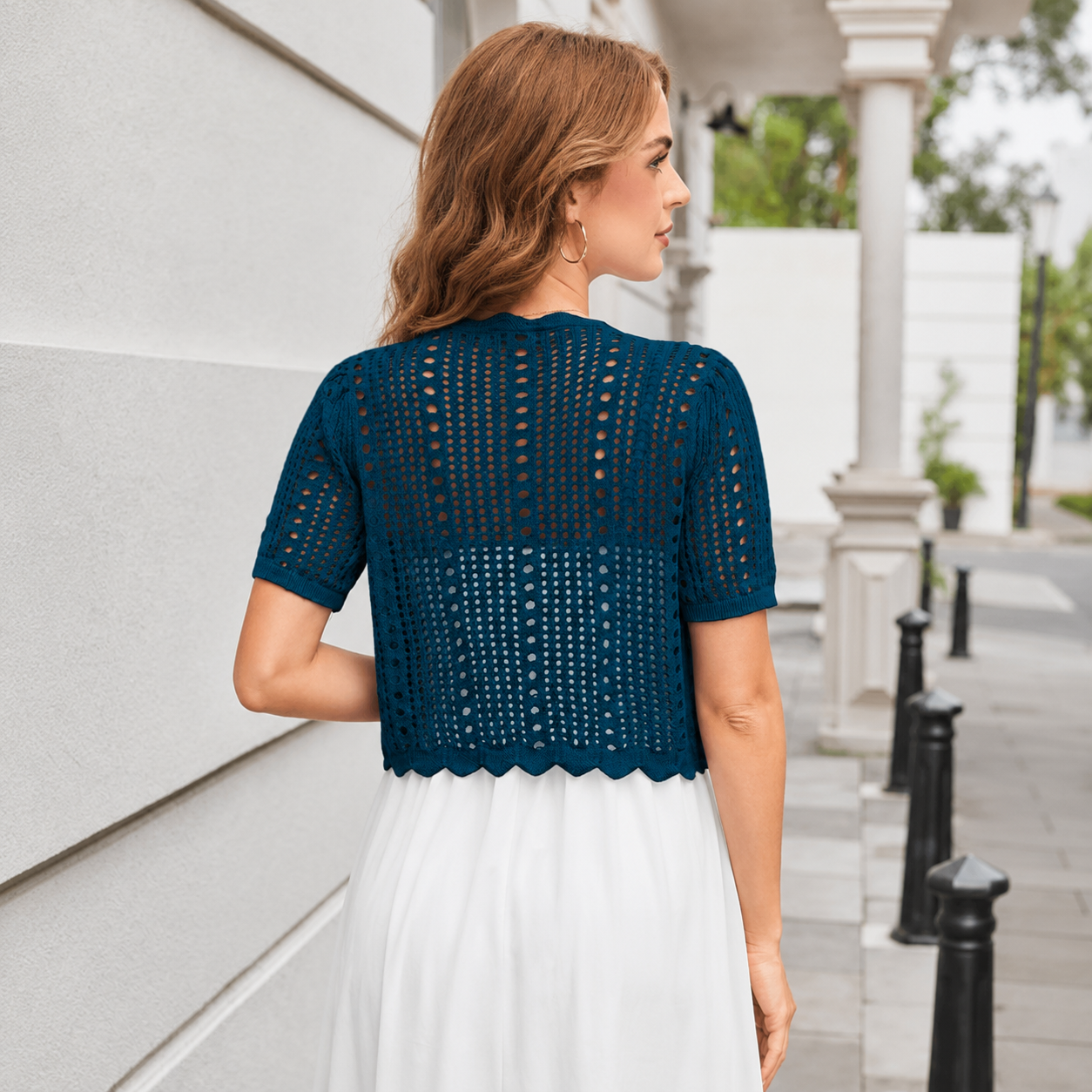 Casual Crochet Shrug Knit Sweater For Women