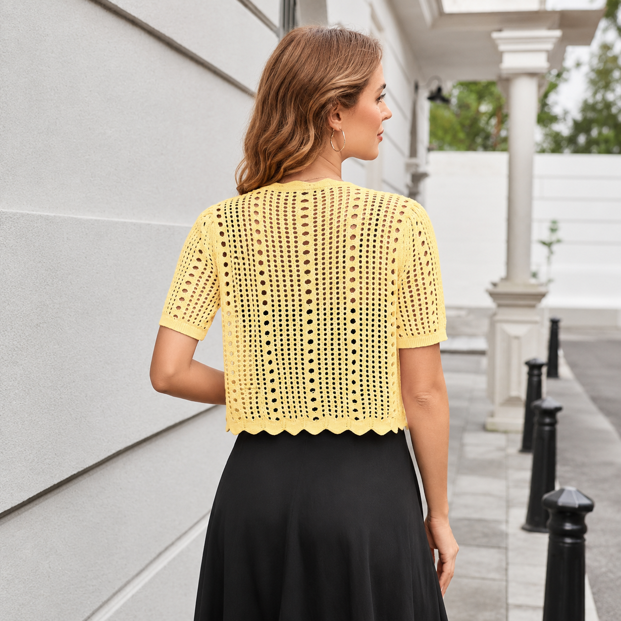 Casual Crochet Shrug Knit Sweater For Women