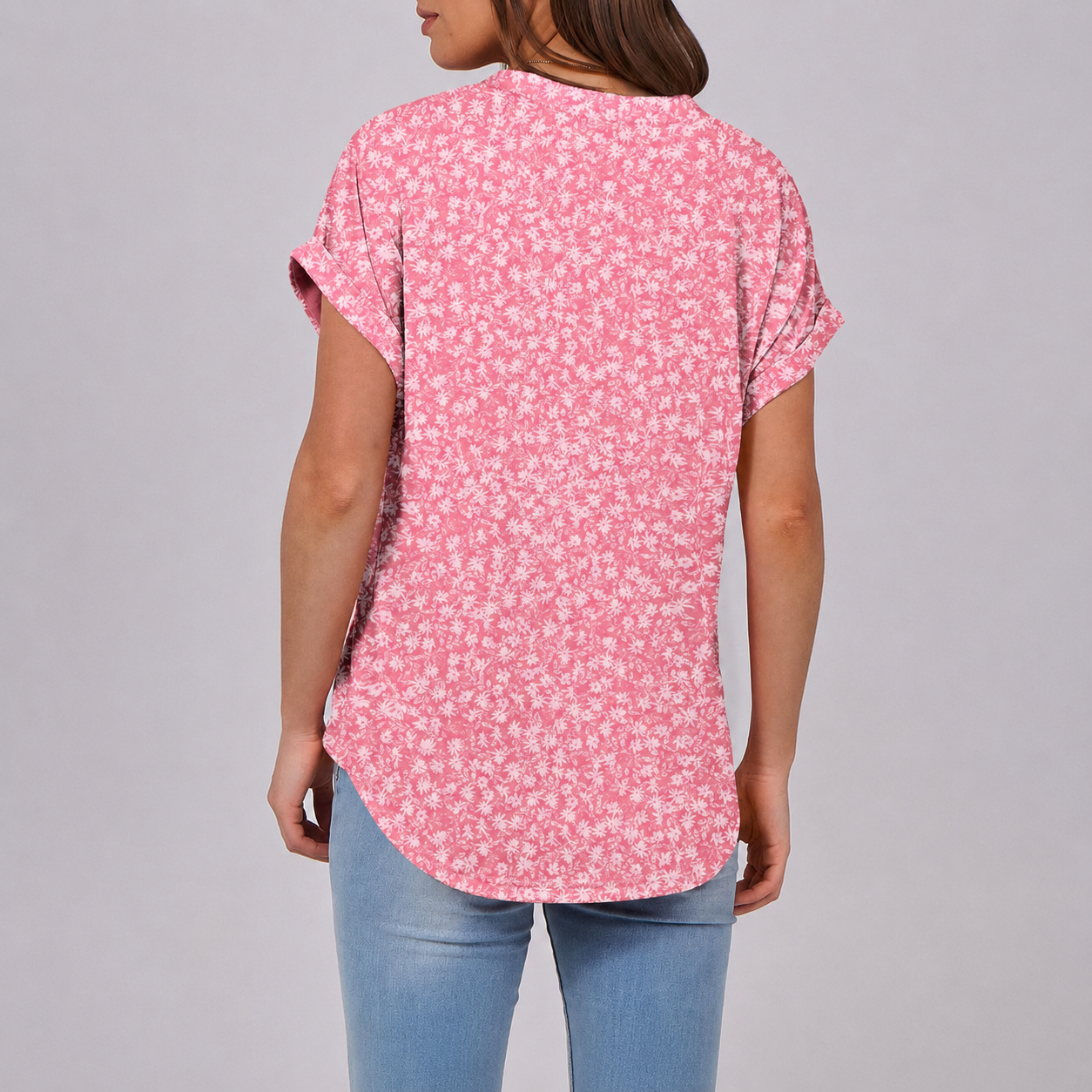 Casual Short Sleeve Henley Top For Women