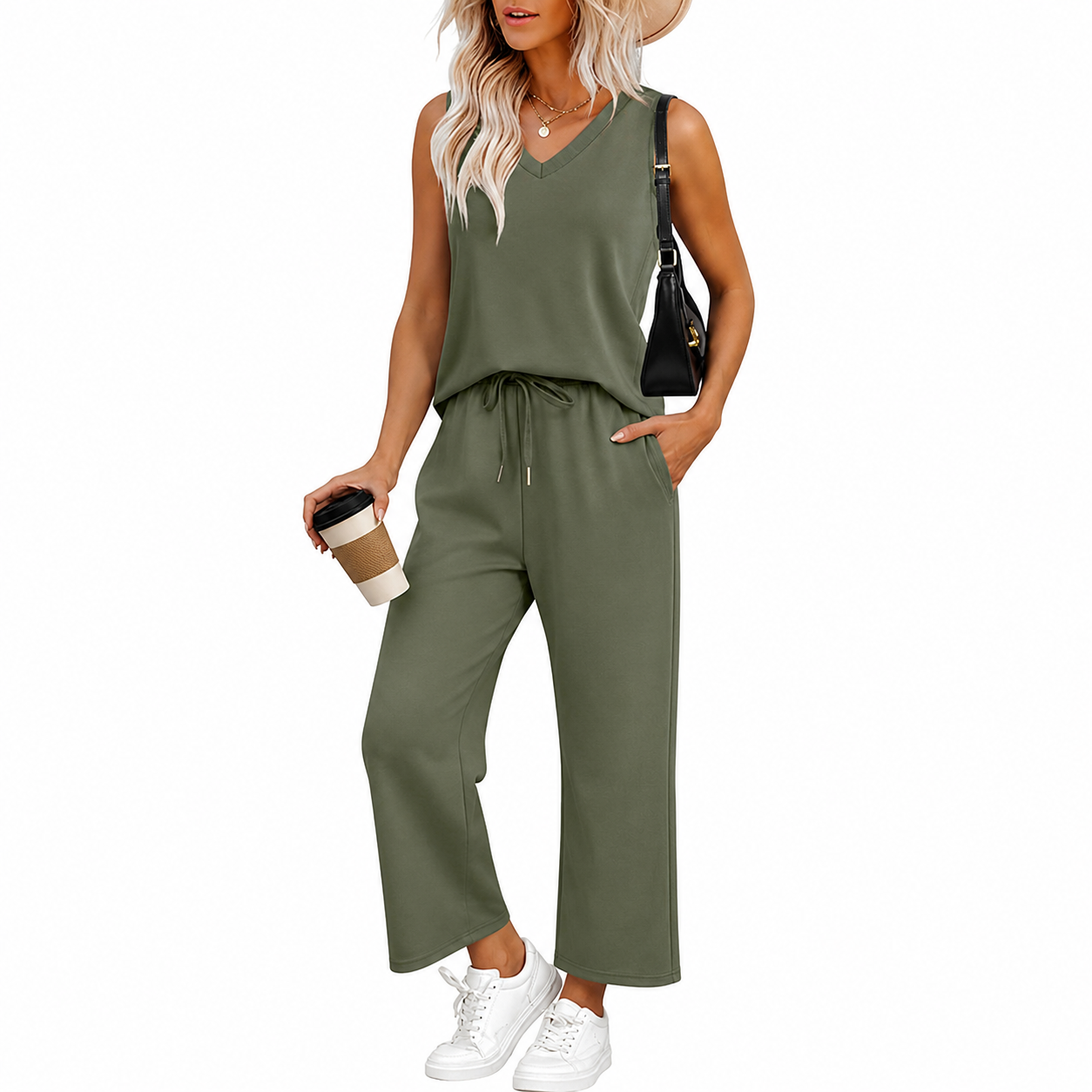  Casual Vacation Two Piece Matching Outfit Set
