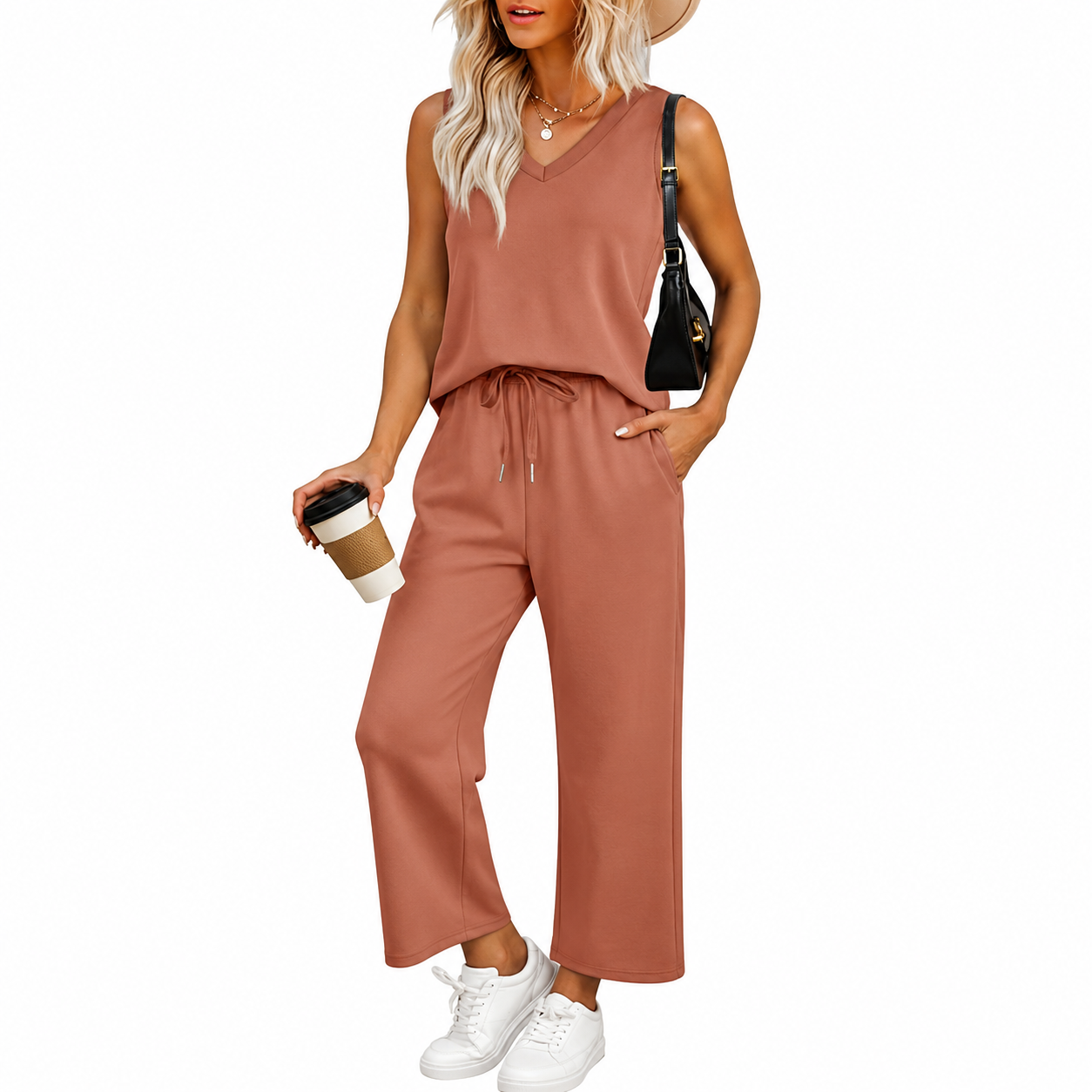  Casual Vacation Two Piece Matching Outfit Set