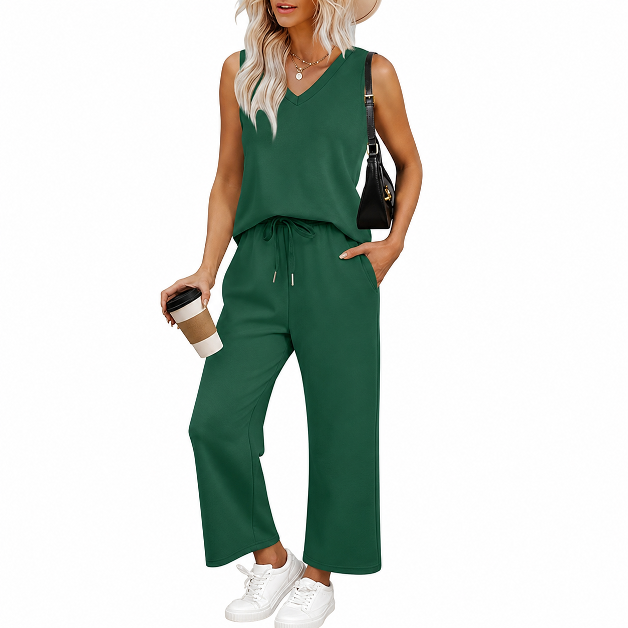  Casual Vacation Two Piece Matching Outfit Set