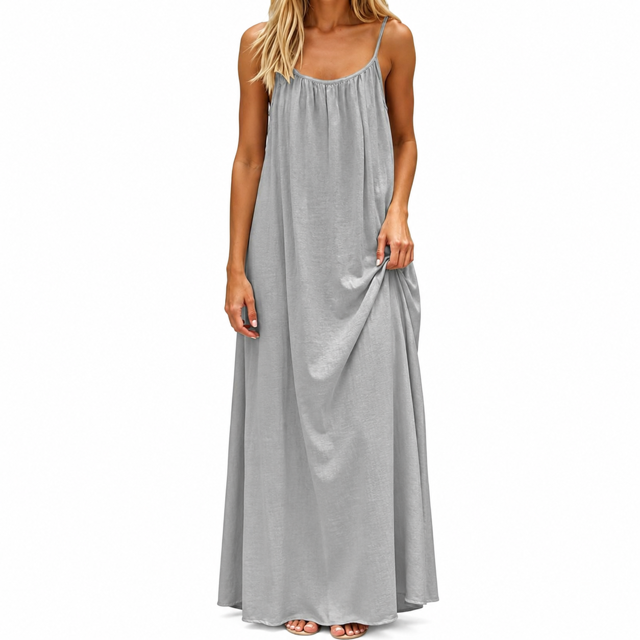 Sleeveless Summer Long Cami Lounge Dress For Women