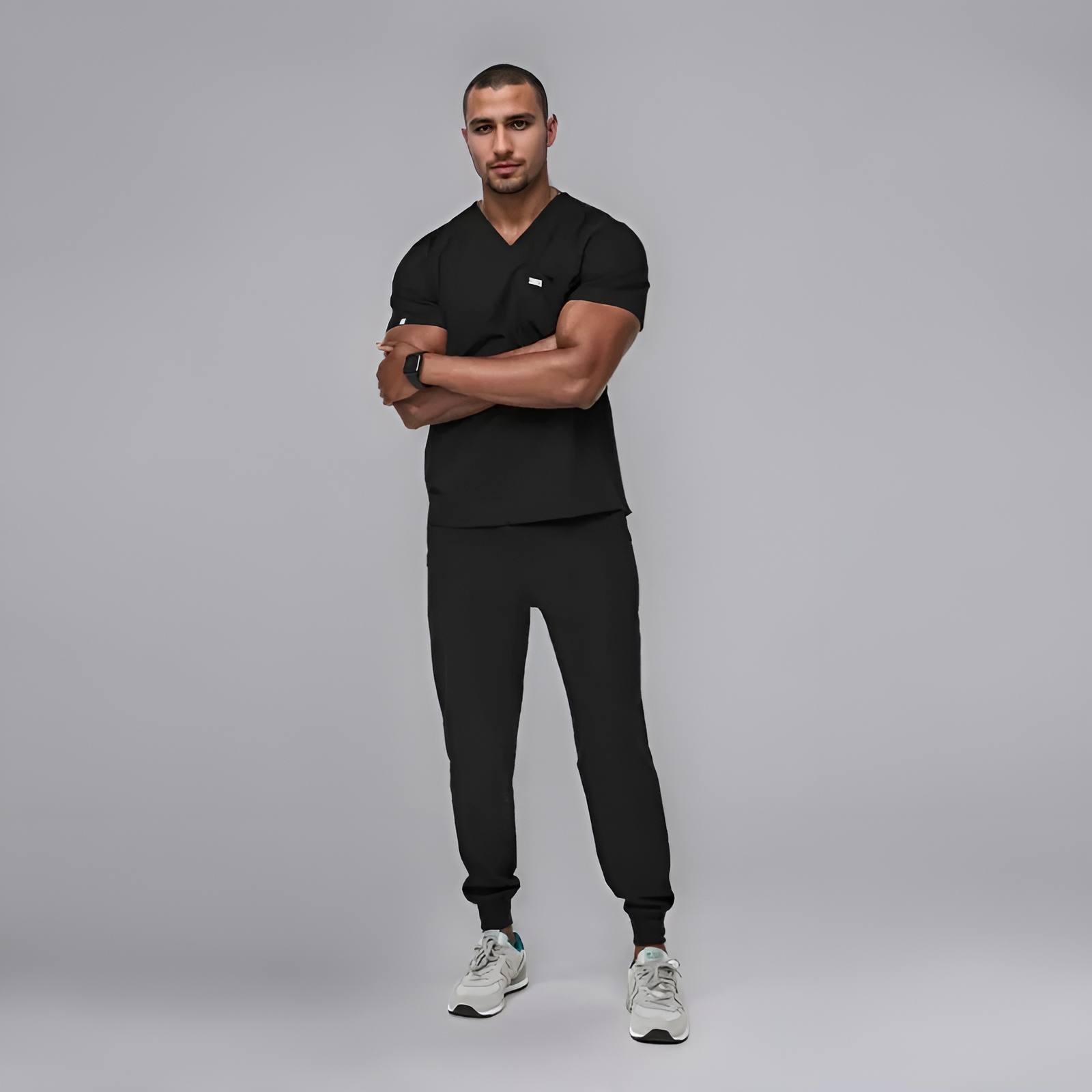 Comfortable Scrub Set For Men With Three Pocket Top And Jogger Pants