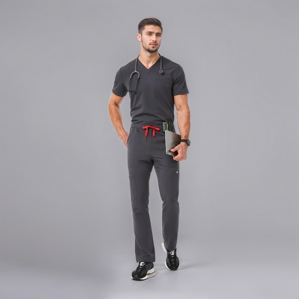 Comfortable Scrub Set For Men With Three Pocket Top And Pants