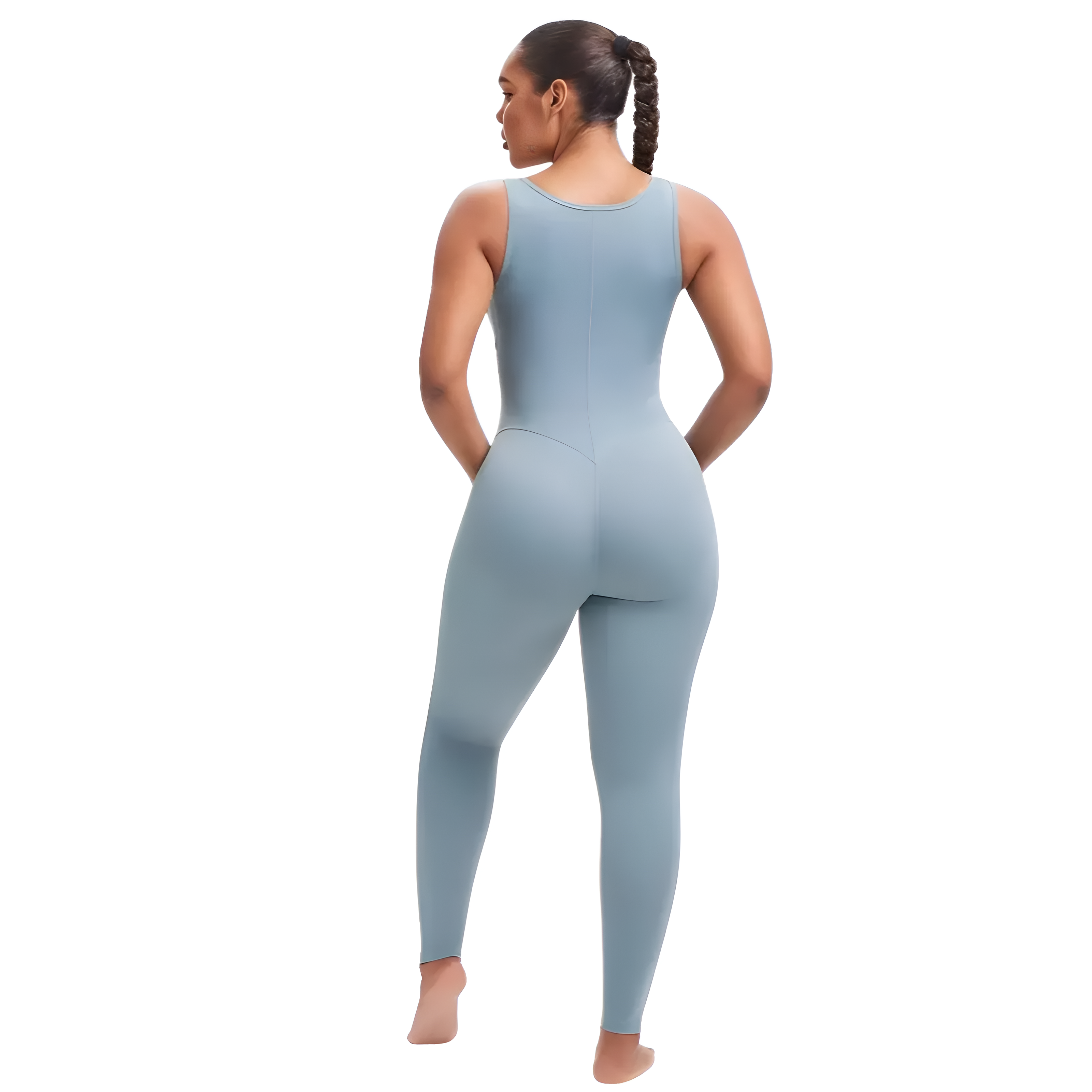 Compression Active Jumpsuit With Front Zip For Women
