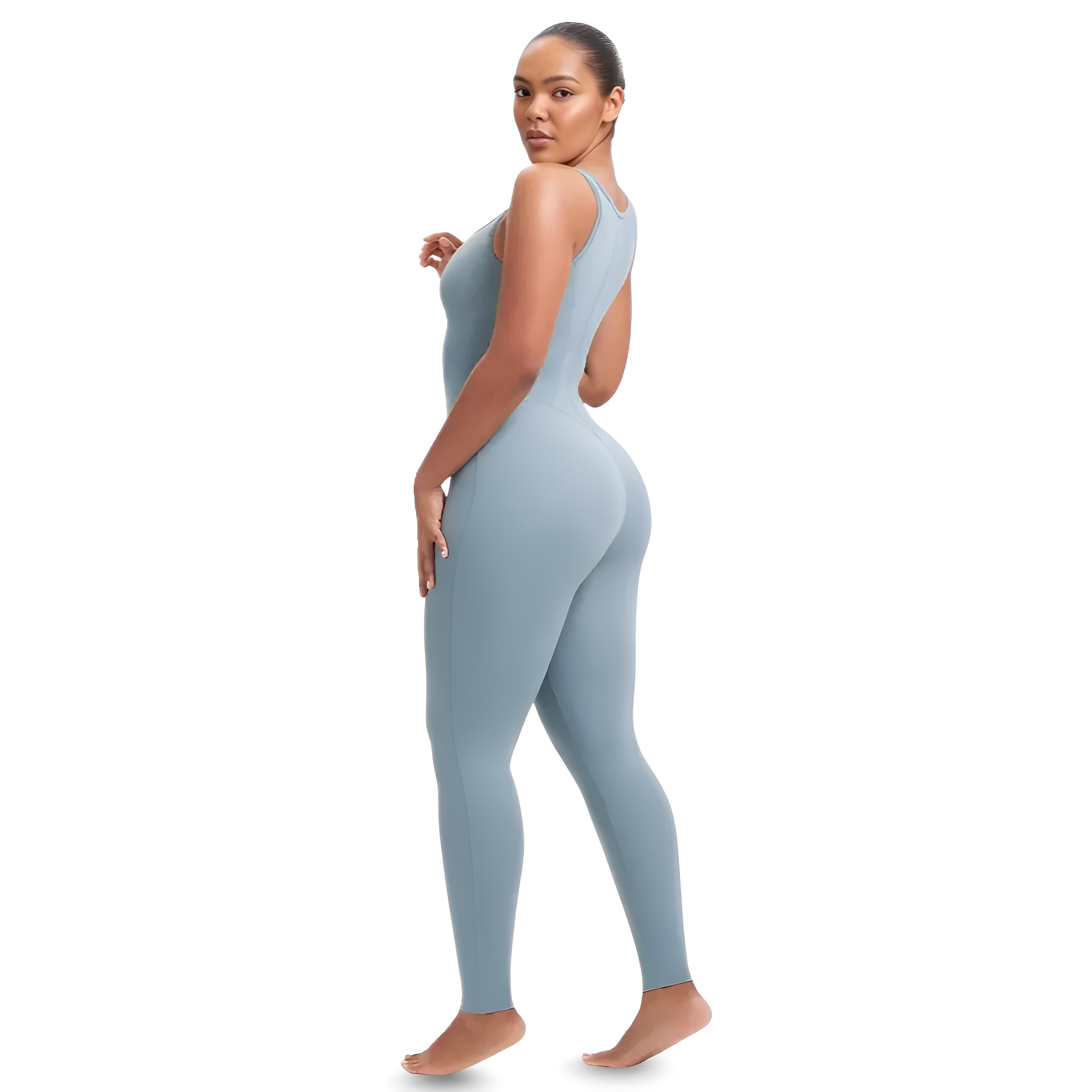 Compression Active Jumpsuit With Front Zip For Women